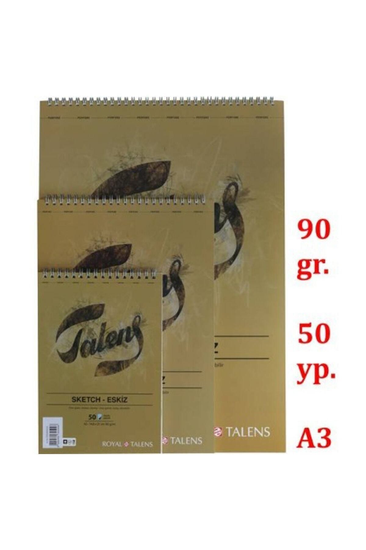 Talens A4 Eskiz Defteri Üsten Spiralli 90 gr 50 Yaprak