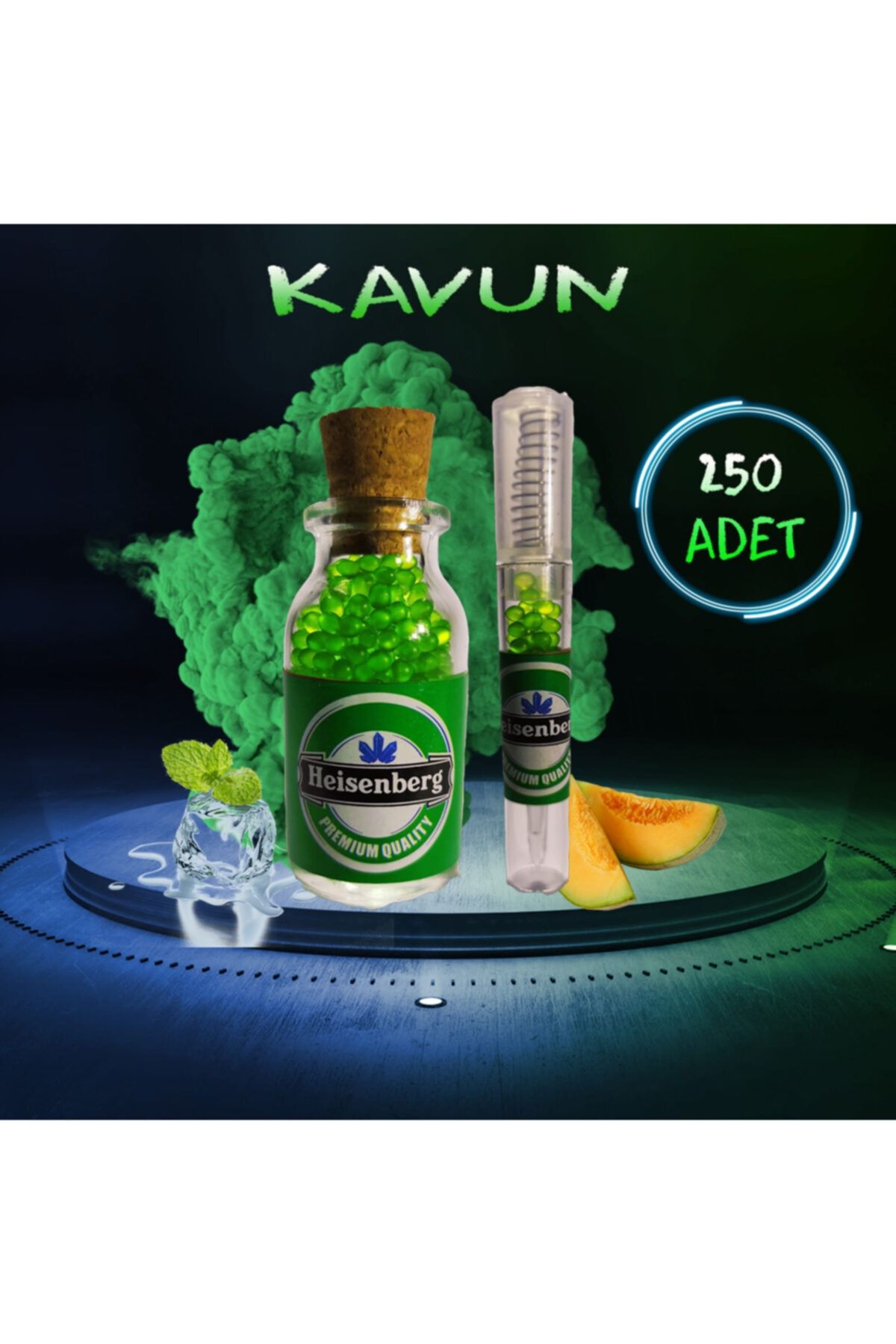 heisenberg Mentol Topu 250 Adet Iced Melon (buzlu Kavun Aromalı)