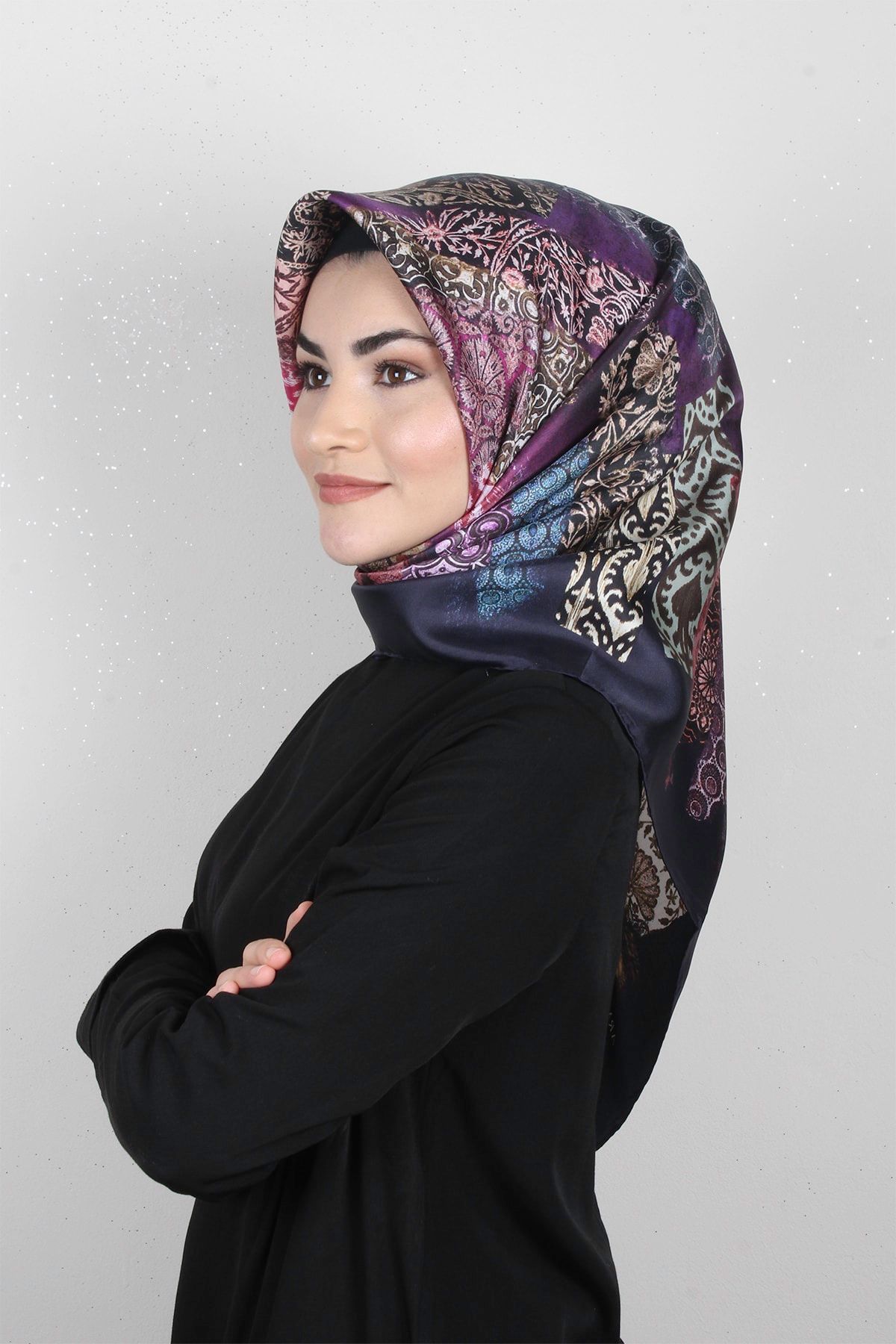 Armine Nostalji Ipek Eşarp 8008-36 Twill Ipek