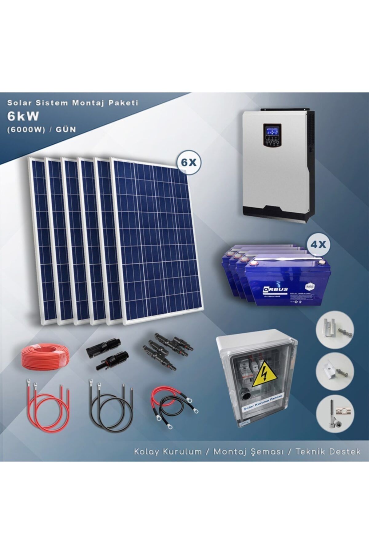 MAtech 6 Kw Solar Paket Sistem (6000w/gün)