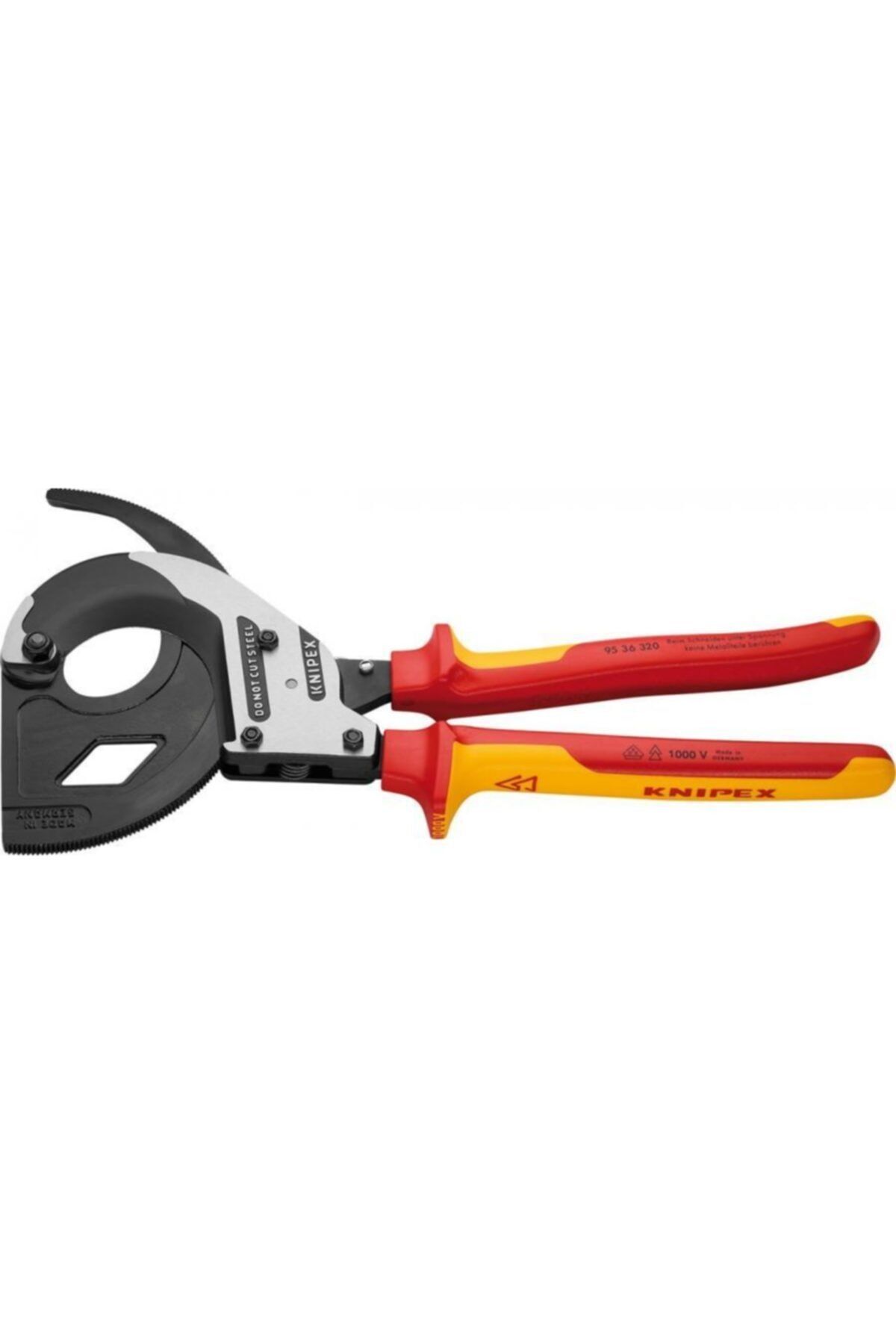 Knipex 95 36 320 Kablo Kesme Aleti Cırcır Lokma Anahtar Prensibi Üç Vitesli 320