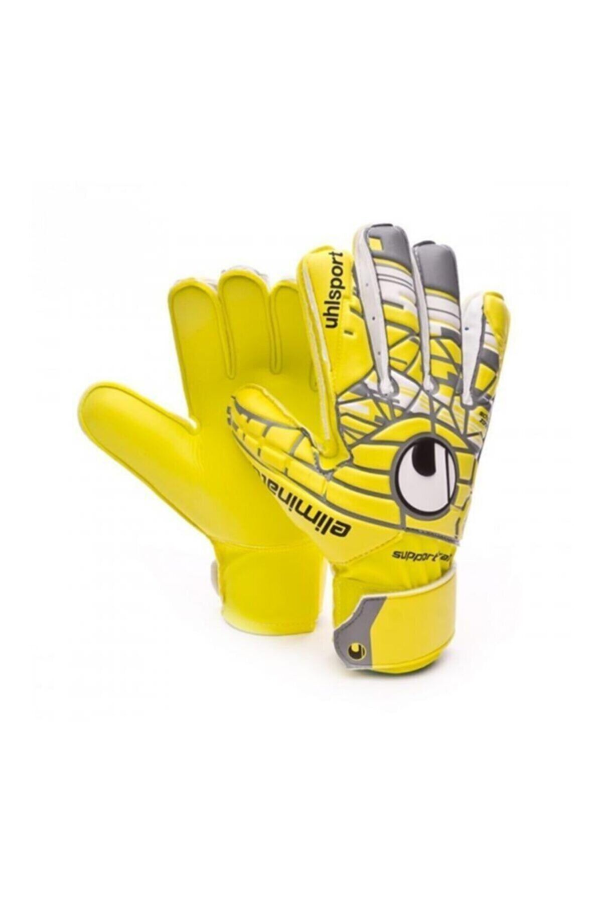 UHLSPORT Unisex Çocuk Sarı Kemikli Kaleci Eldiveni