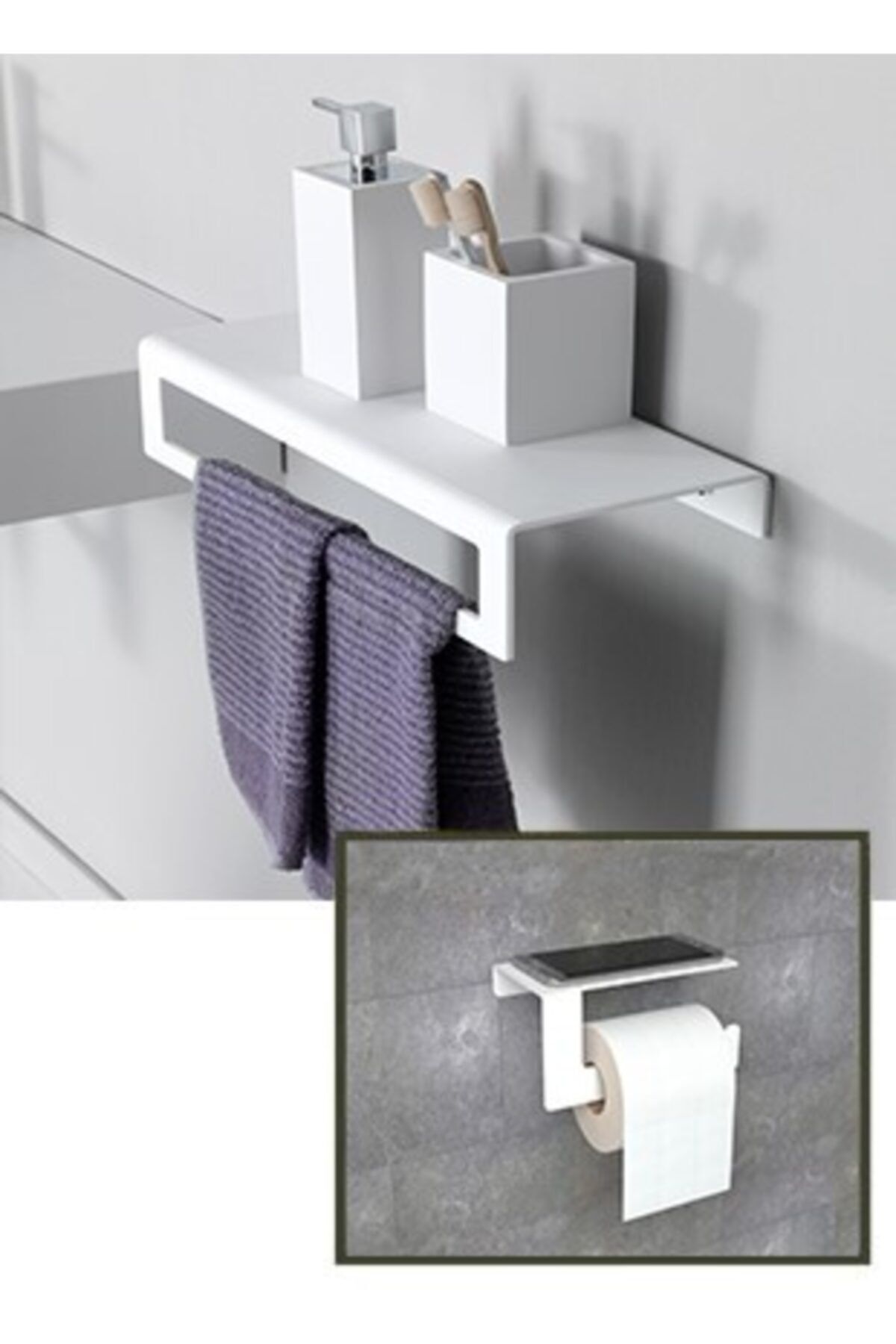 kraker Metal Banyo Havlu Askılıgı Ve Tuvalut Kagıdı Askılı