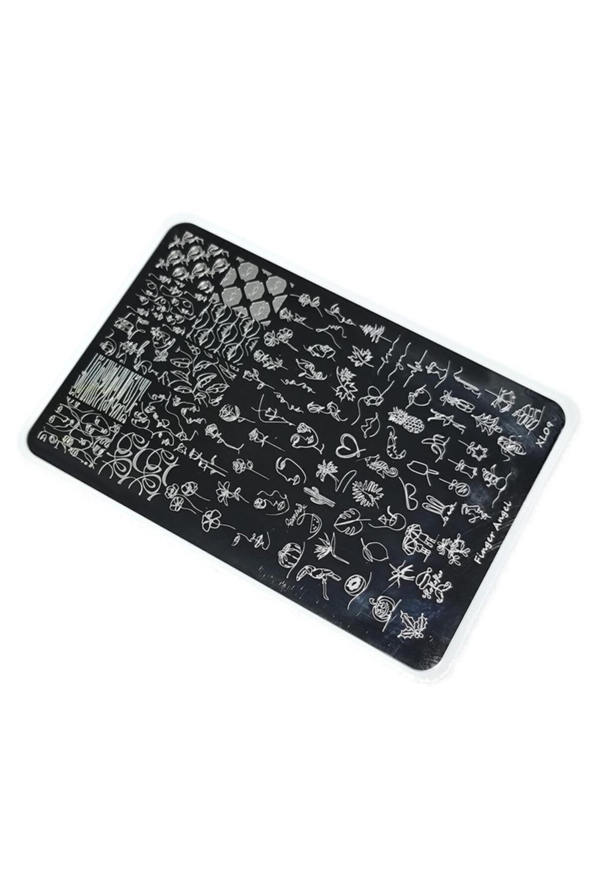 aba nails Nail Art Stamping Baskı Plakası Büyük Boy Xl F09