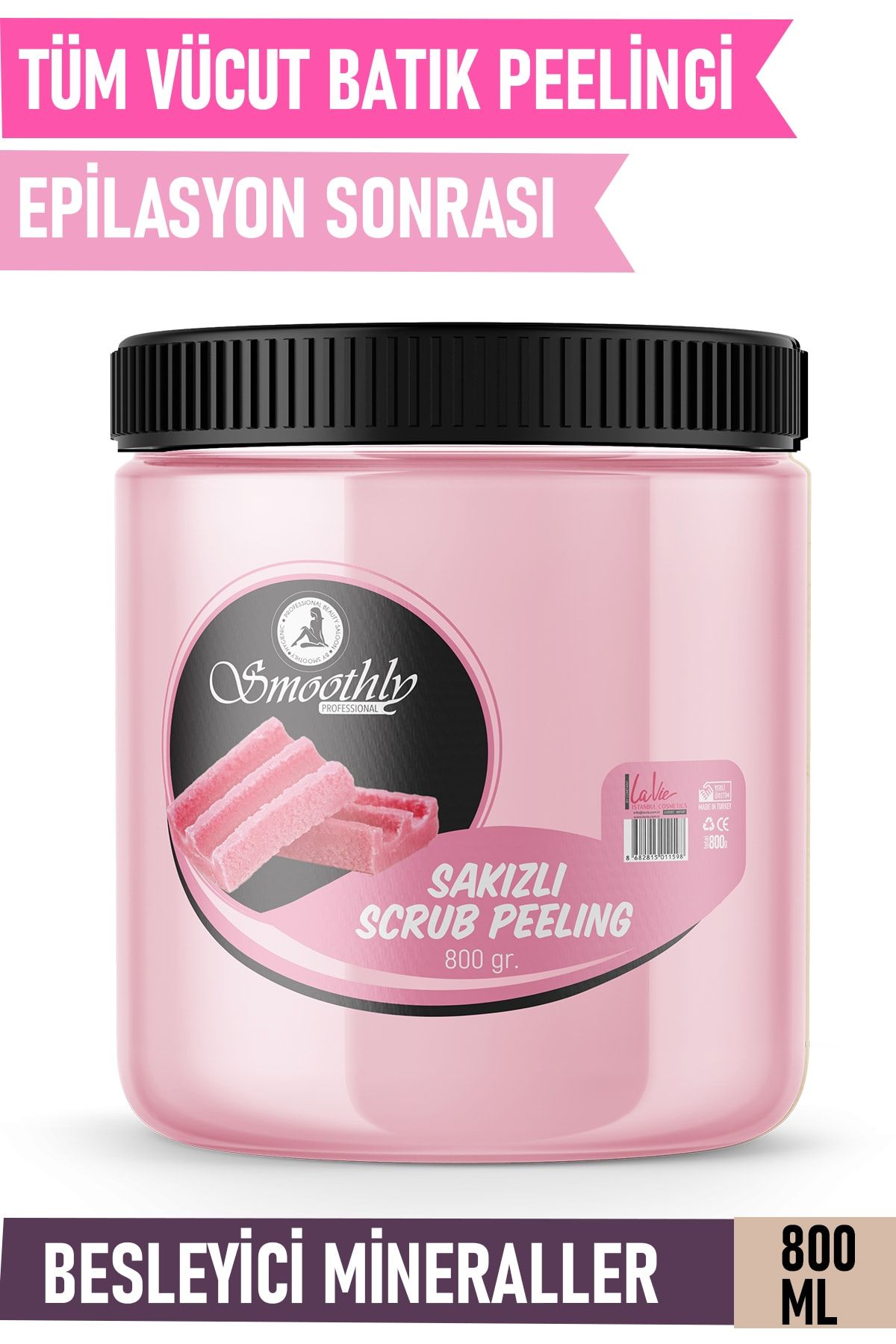 Smoothly Sakız Aromalı Canlandırıcı & Yumuşatıcı El Ayak Ve Vücut Bakım Peelingi 800gr