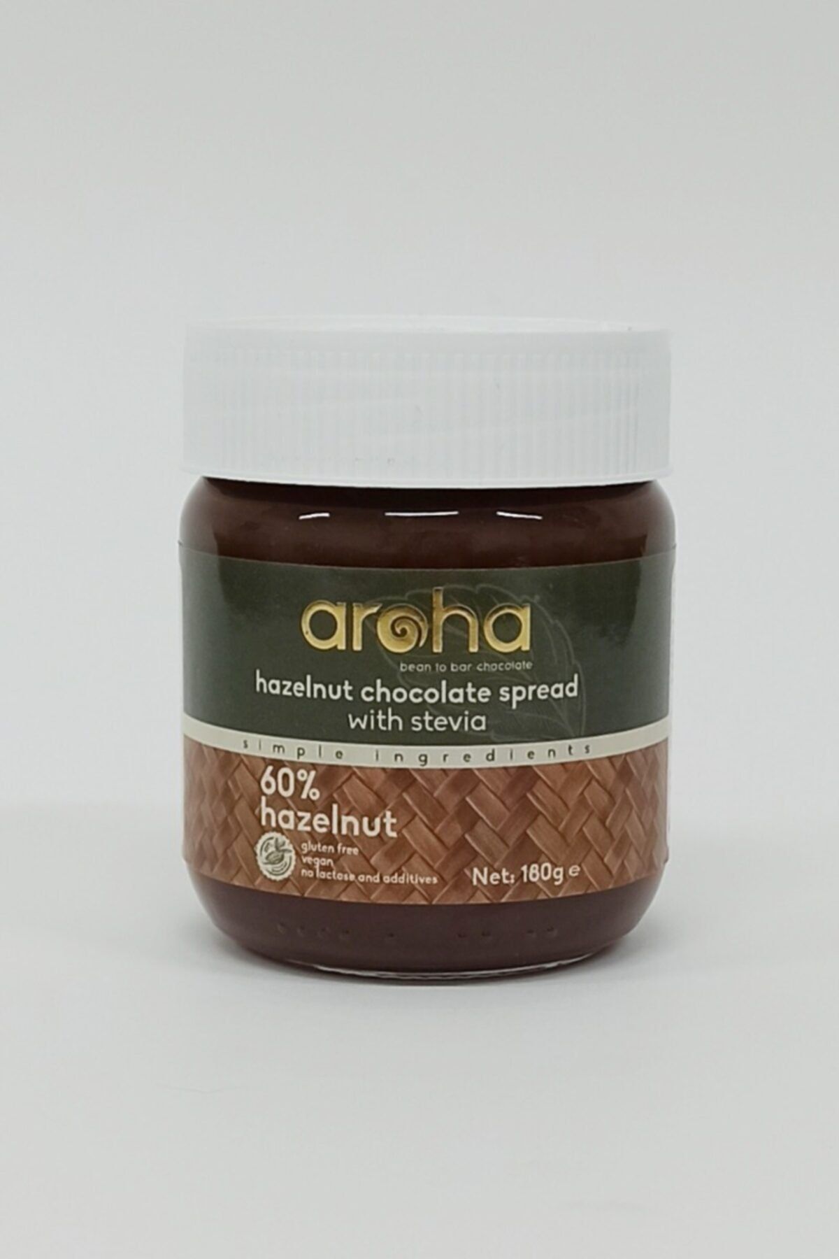 AROHA Çikolatalı Fındık Kreması - 180 Gr (stevialı)