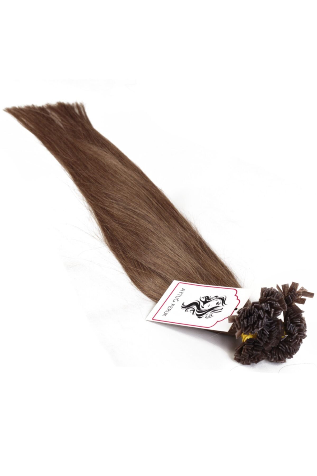 AYTUĞ PERUK Doğal Saç / Keratin Kaynak / Kumral / 25 Adet / 70 cm / A+ Plus