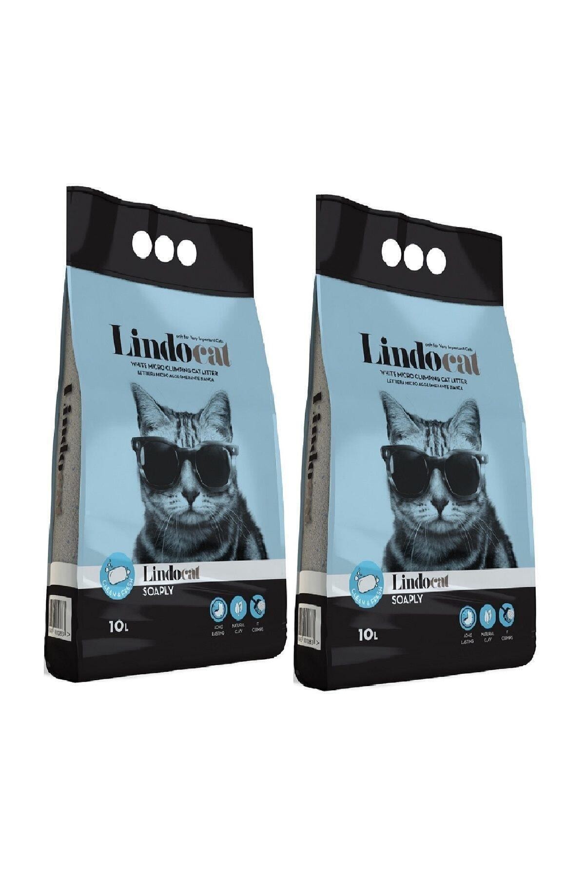 Lindo Cat Ince Taneli Kedi Kumu 10 Lt X 2 Adet Topaklaşan Sabunlu Ince Taneli Kedi Kumu 86812210025412