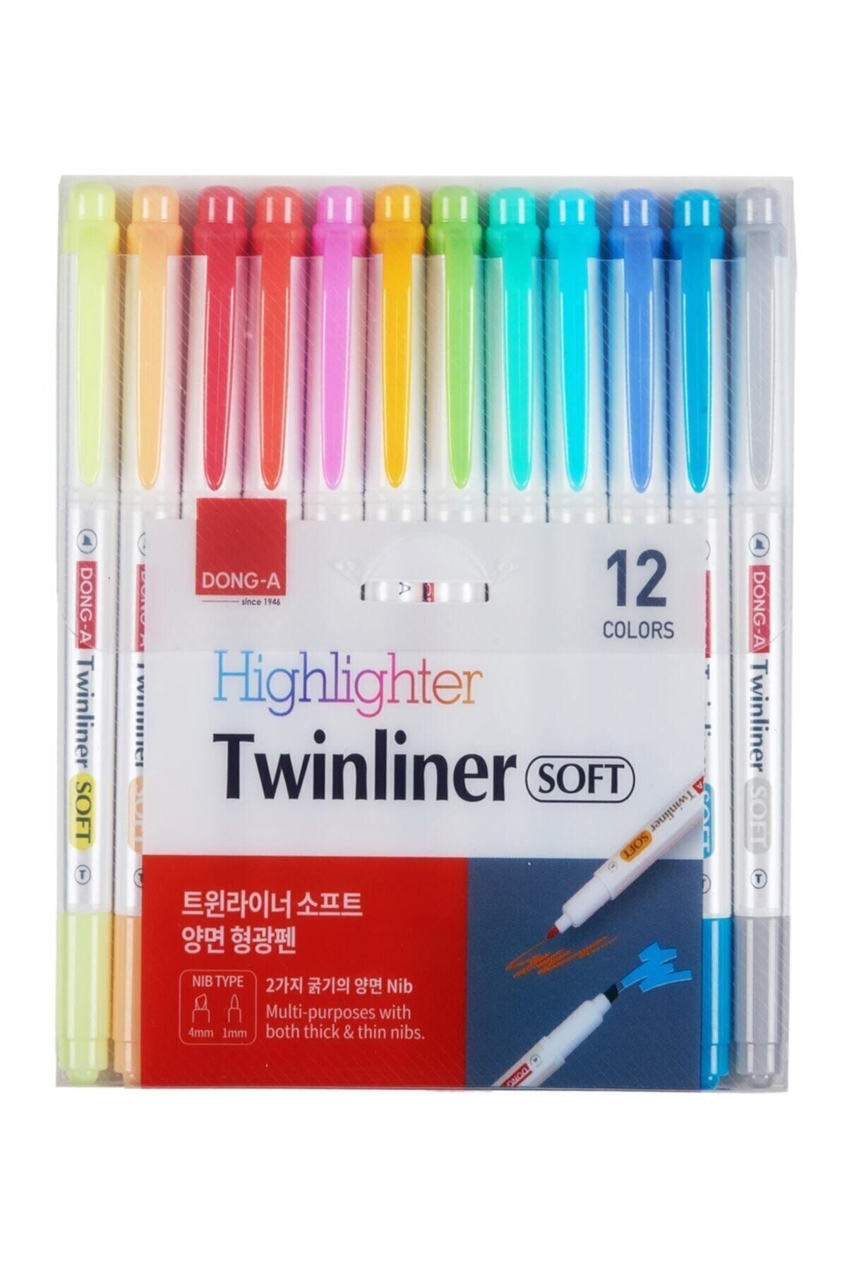 DongA Twınlıner Soft Fosforlu Kalem 12 li Set