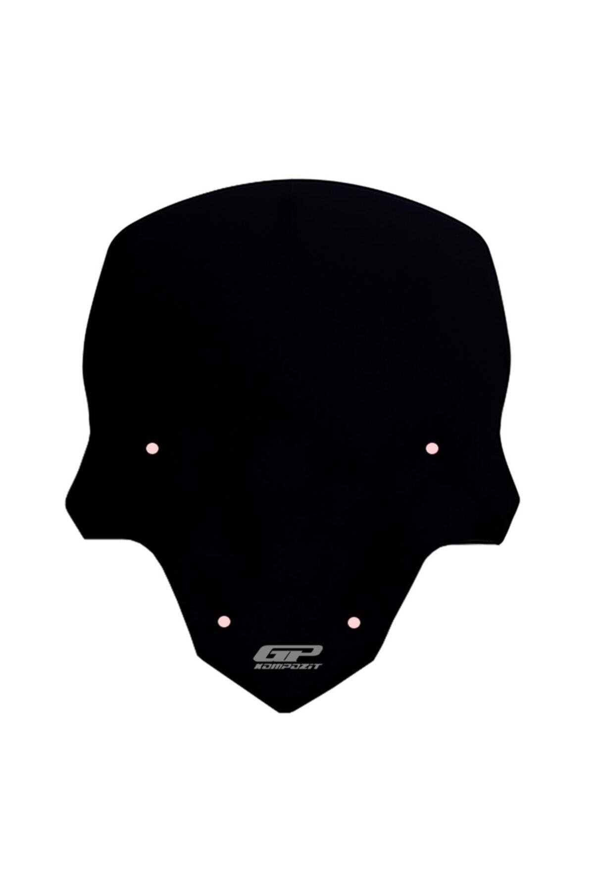 GP KOMPOZİT Yamaha Fazer 25 2020 Uyumlu Ön Cam Siyah 55 Cm