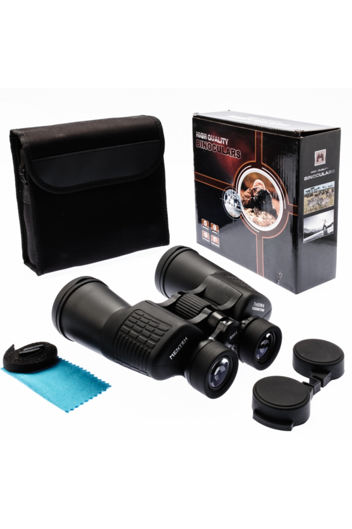 Nikula Mentch 7x50 Wa Su Geçirmez Dürbün Geniş Ön Mercek 1000m/56m Siyah