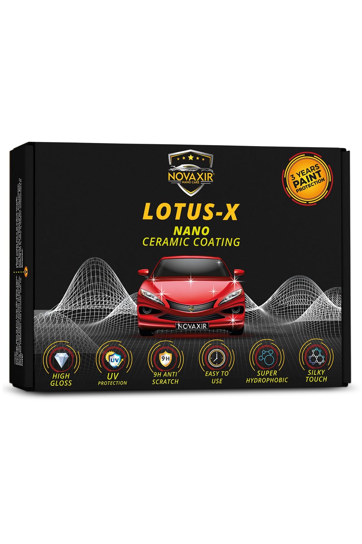 novaxir Lotus-x 9h Nano Seramik Kaplama Seti 50 ml Lpa Cleaner 3 Yıl Boya Koruma+Parlaklık