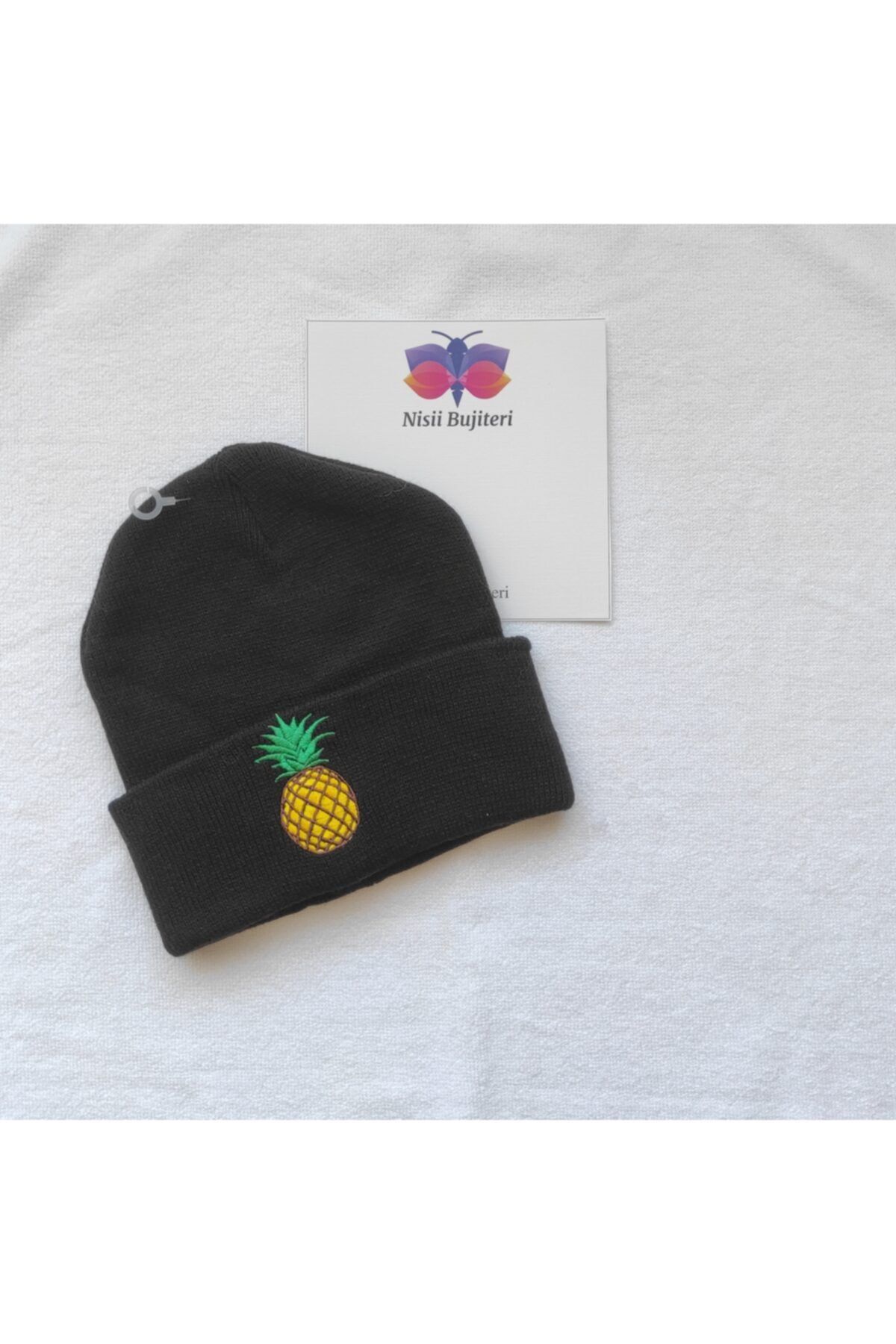 Nisii Bujiteri Unisex Siyah Renk Ananas Triko Bere
