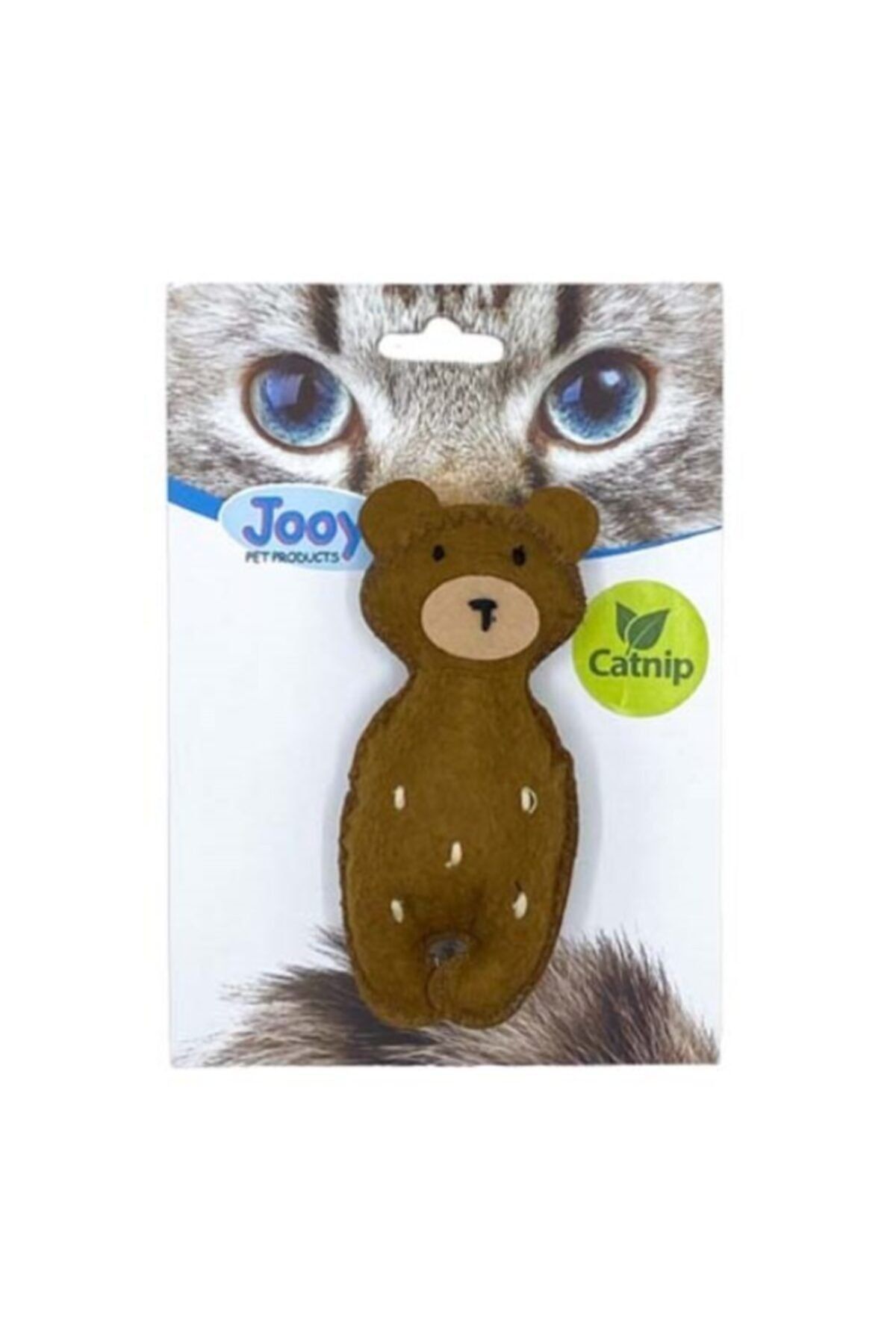 Jooys Kumaş Catnip (kedi Otlu) Ayı Kedi Oyuncağı 4,5x11 Cm