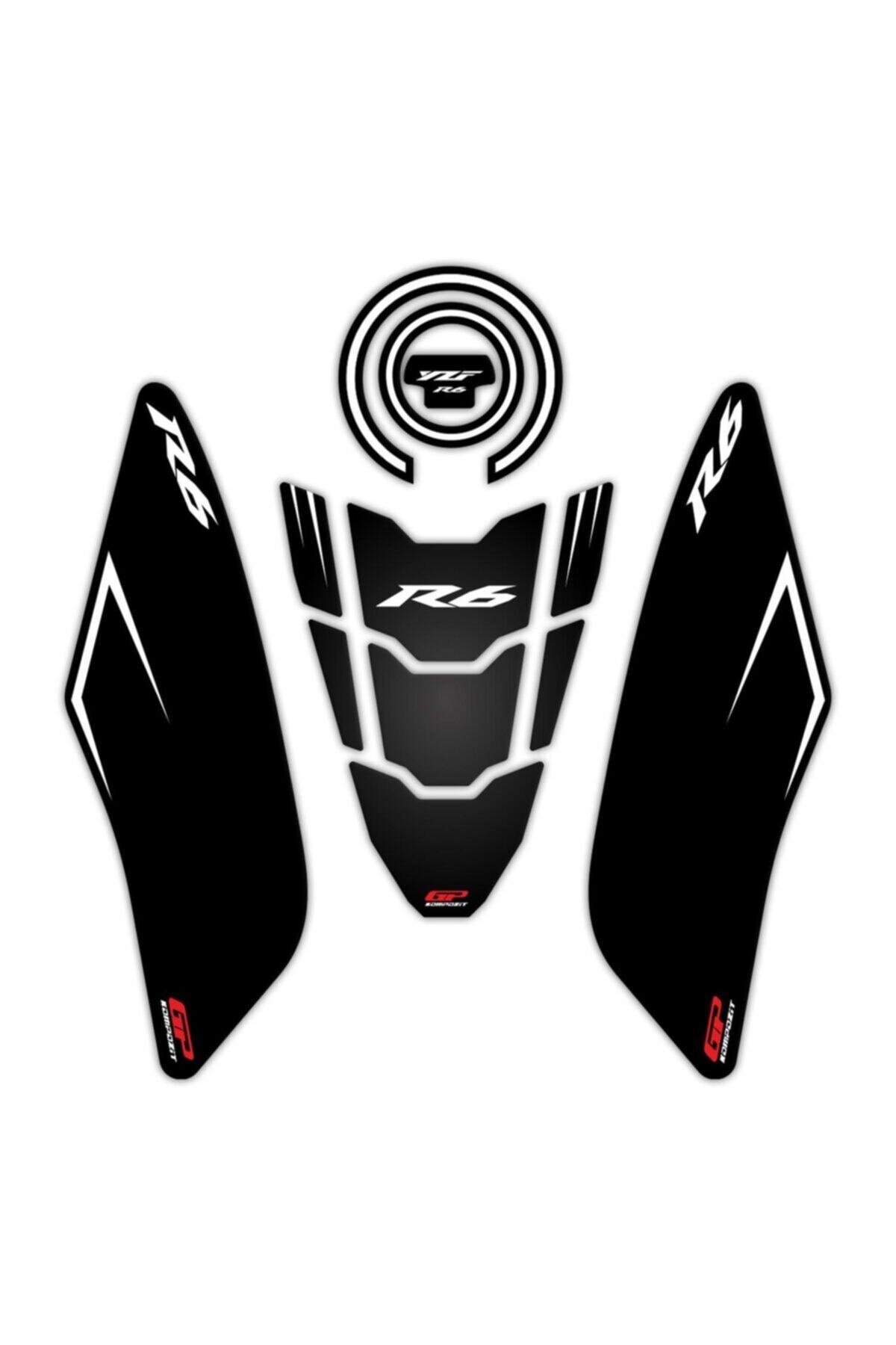 GP KOMPOZİT Yamaha R6 2017-2021 Uyumlu Tank Pad Seti Siyah