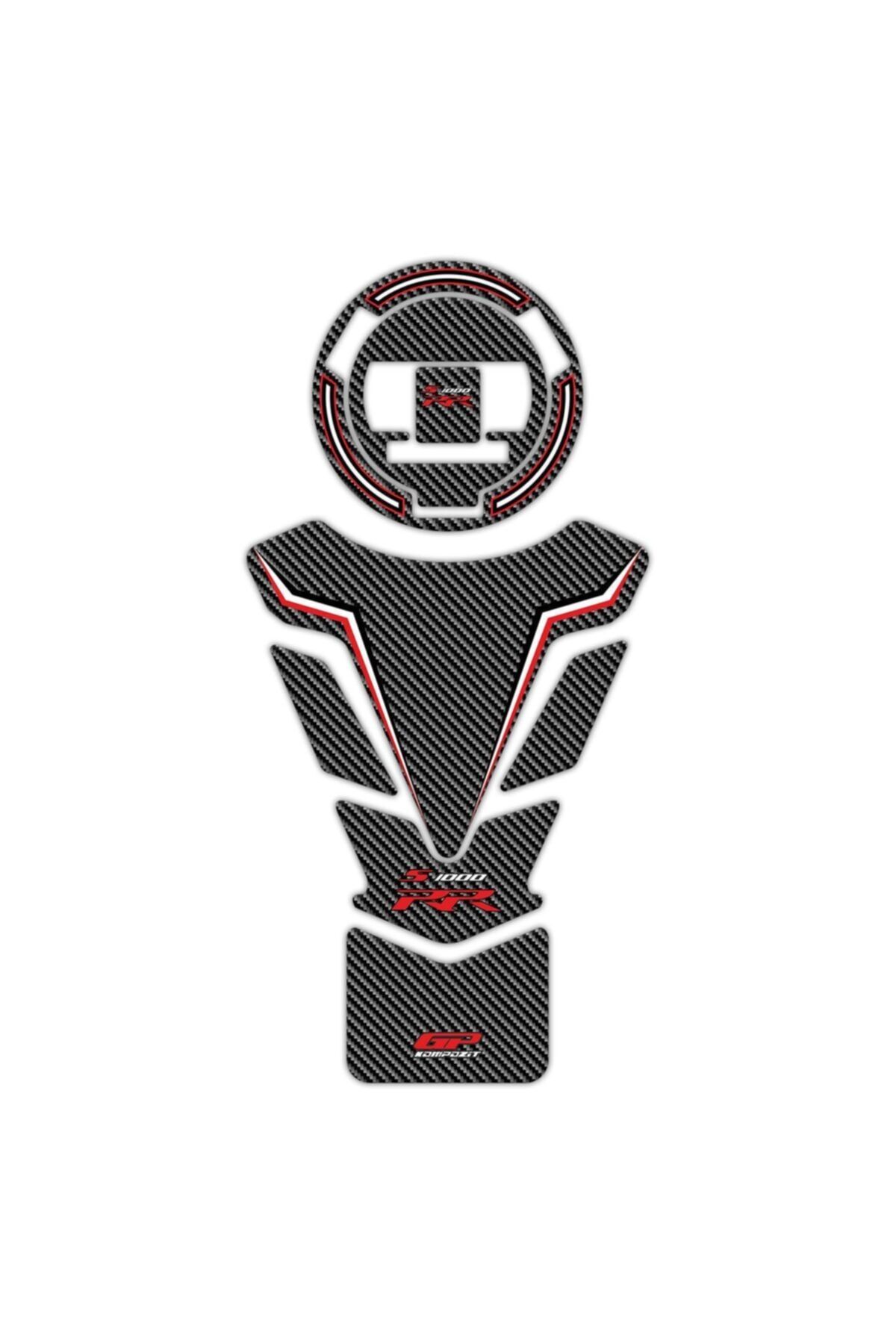 GP KOMPOZİT Bmw S 1000 Rr 2015-2019 Uyumlu Tank Pad Seti Siyah-kırmızı