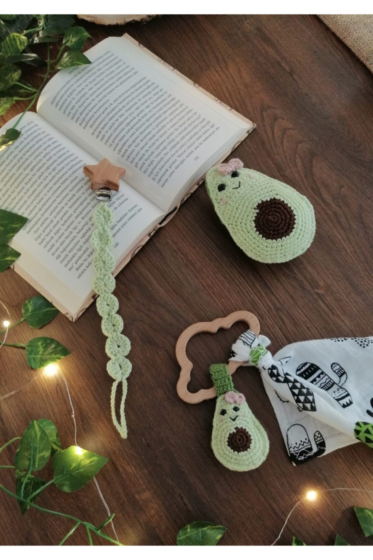 Gazzal Avokado / Amigurumi Yeni Doğan Set