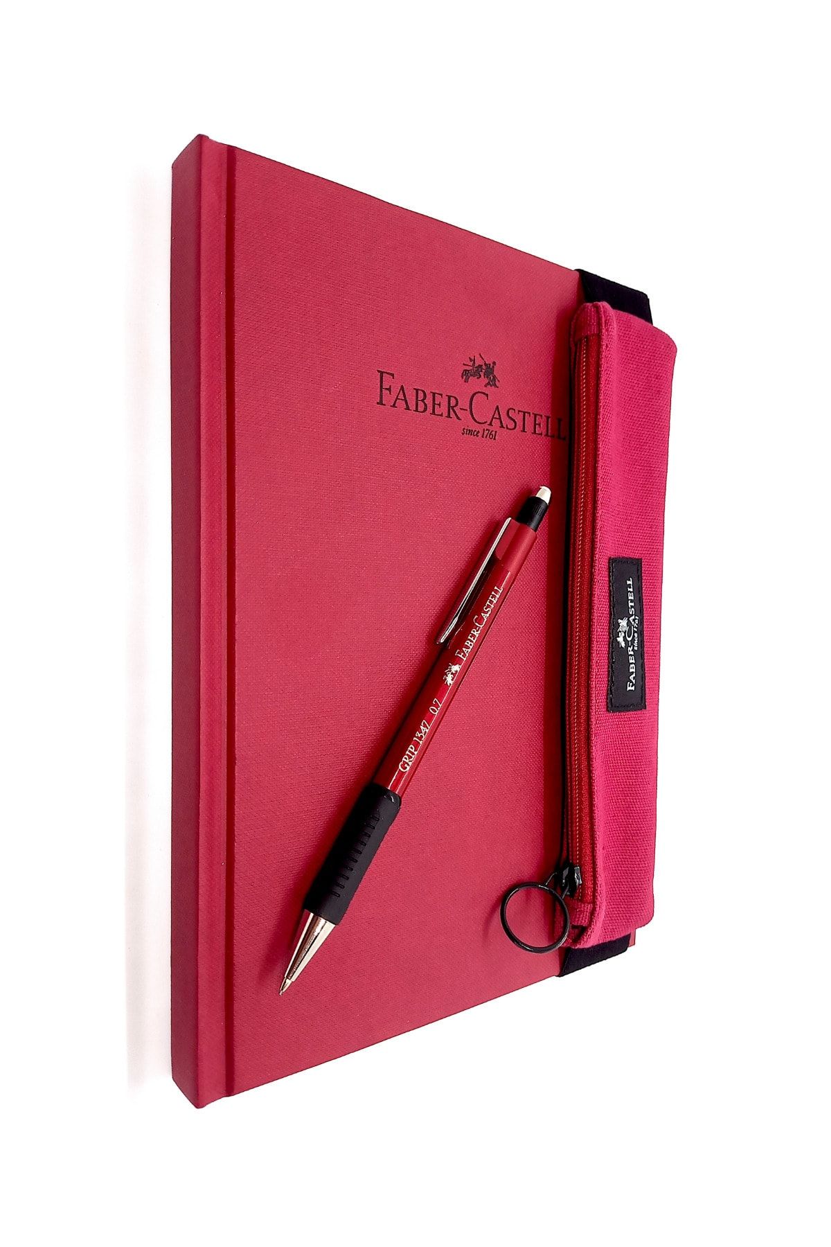 Faber Castell A5 Natural Sert Kapak Ajanda + 1347 Mekanik Kalem + Kalemlik
