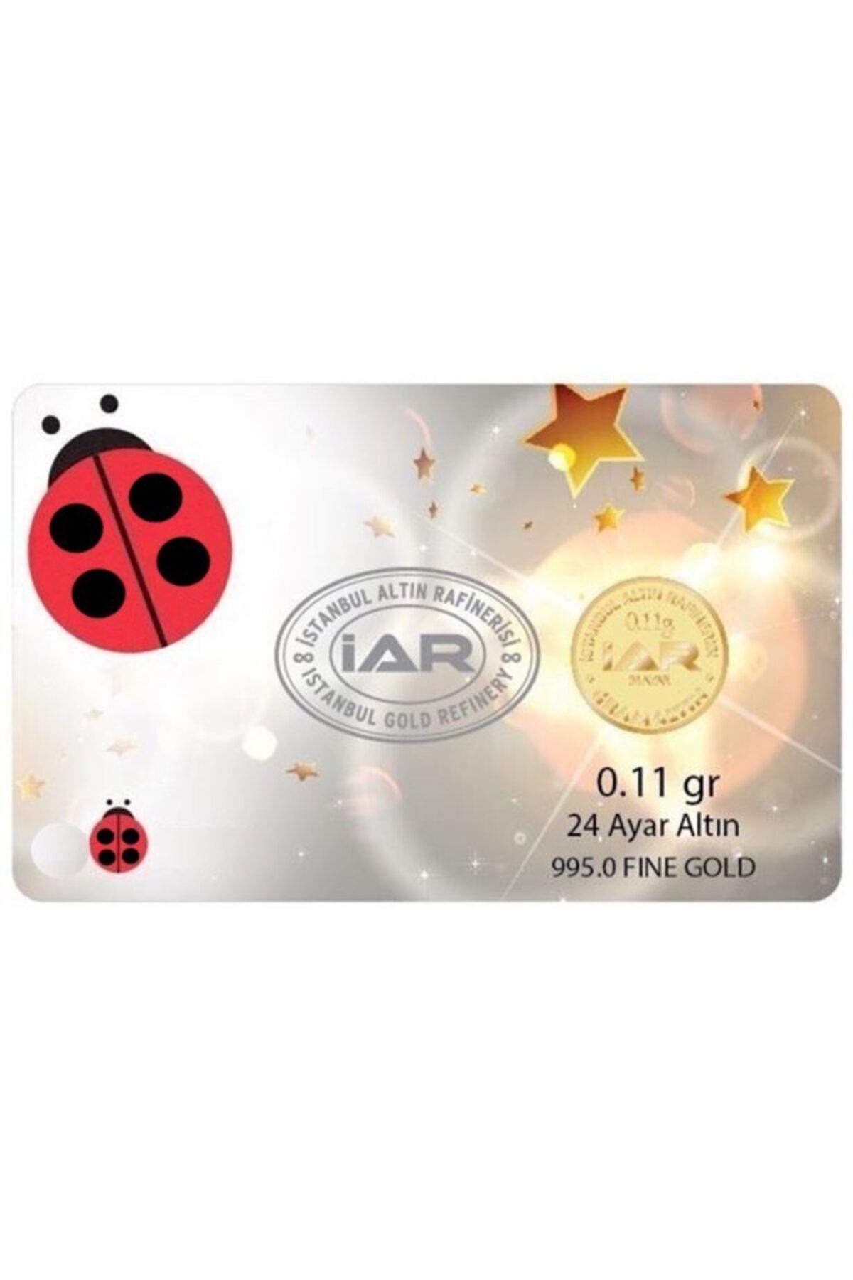 Uygun 0,11 Gram Altın 24 Ayar Fine Gold + 4'lü Kalem Pil