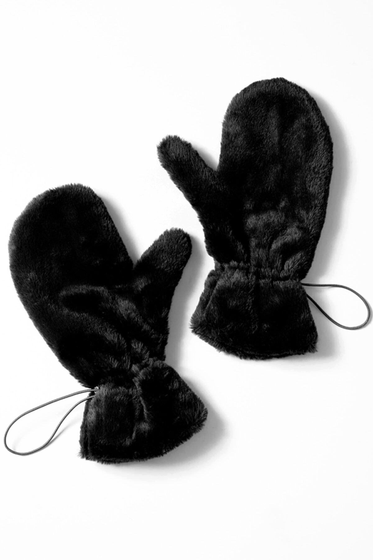 Keikei Siyah Peluş Eldiven