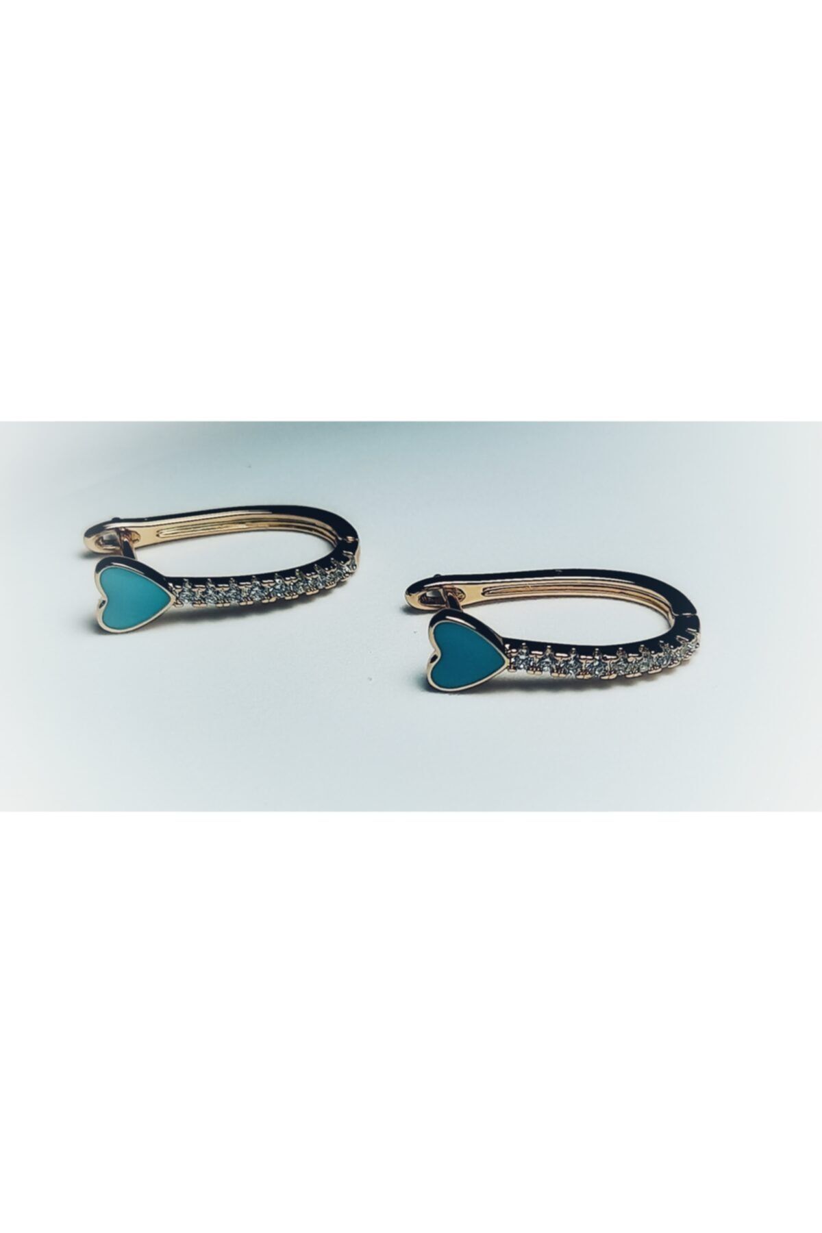 XUPING JEWELRY Mavi Kalp Zirkon Tasli Kupe