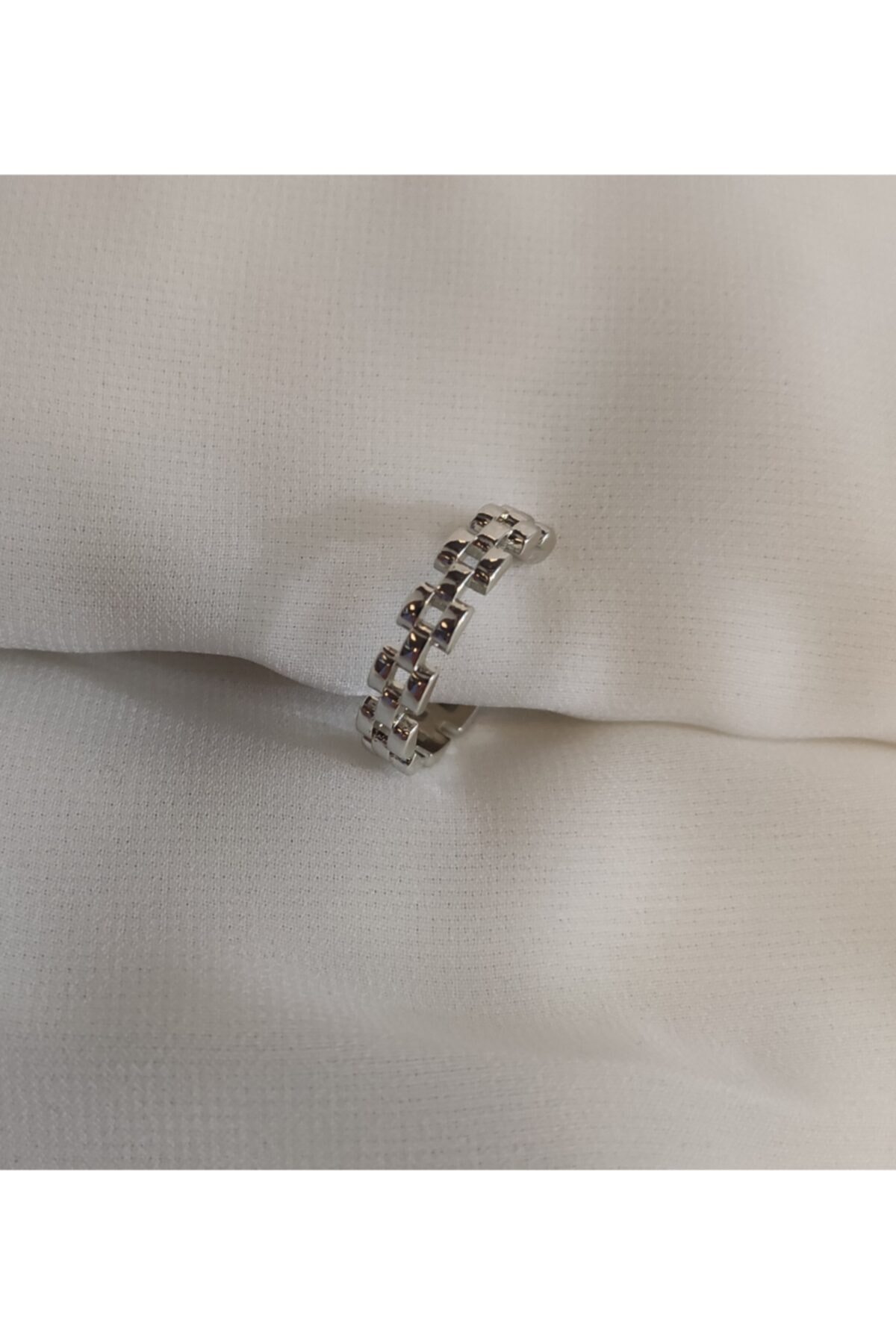 TGT TASARIM Zincir Şeklinde Çelik Kaplama Yüzük