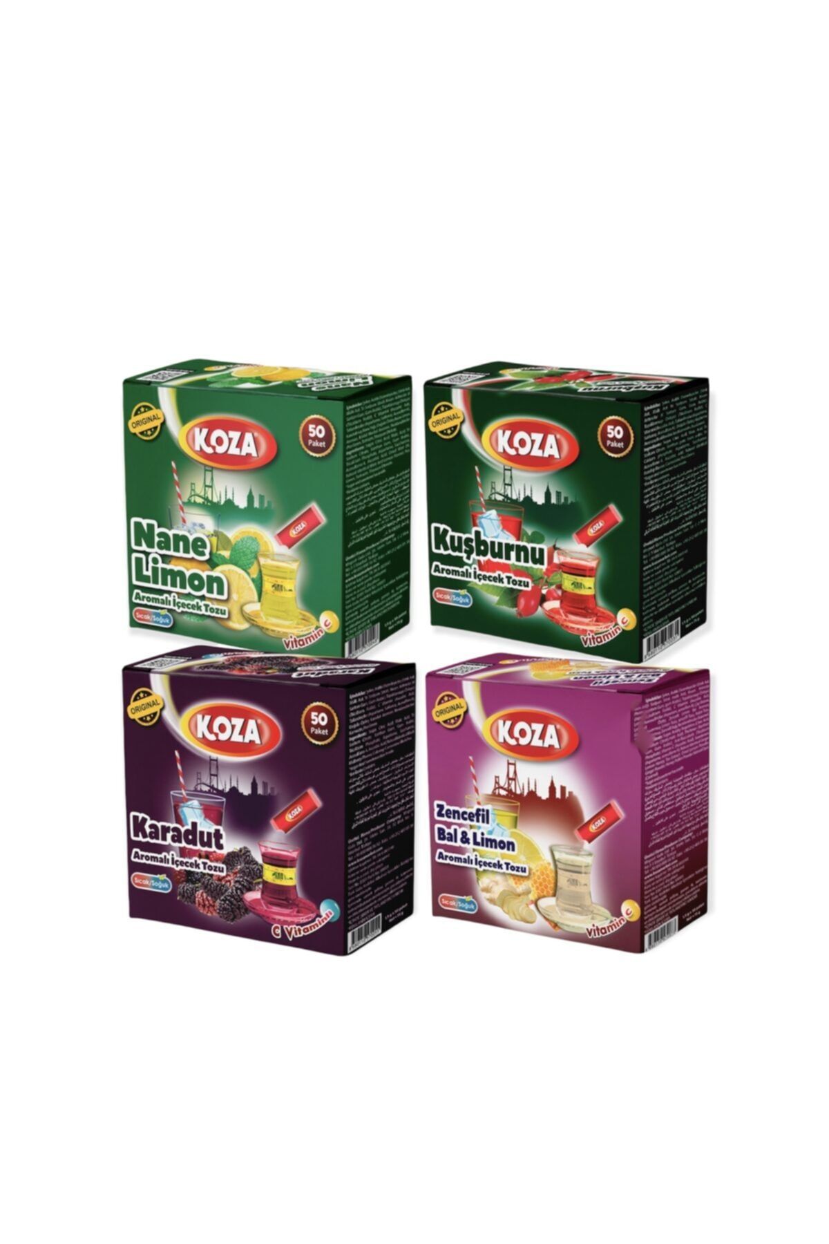 Koza Kuşburnu Nanelimon Karadut Zencefil Bal Limon