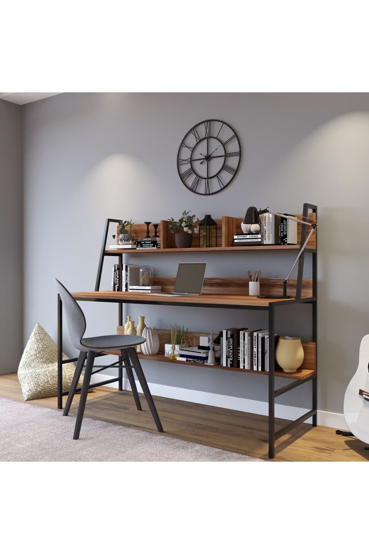 YUVAMDİZAYN Ceren Çalışma Masası Ceviz 140 X 72 X 60