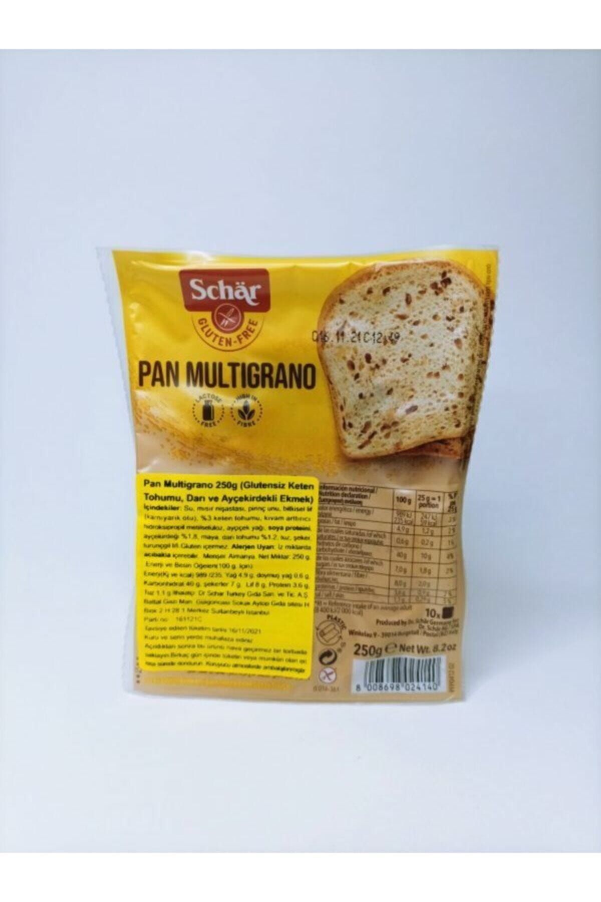 Schar Schär Pan Multigrano  Glutensiz Keten Tohumu, Darı ve Ayçekirdekli Ekmek 250gr