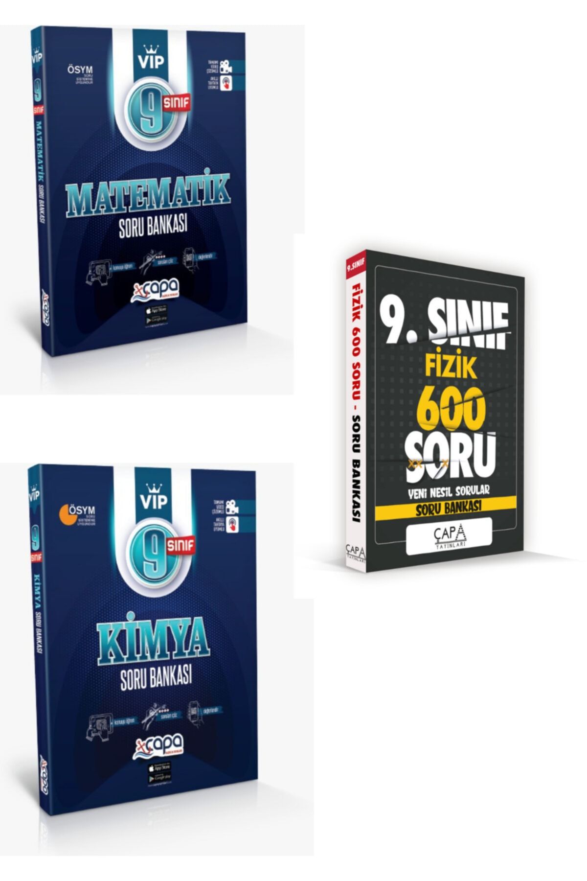 ÇAPA YAYINLARI 9.sınıf Matematik-kimya-fizik Soru Seti (2kitap) +(deneme Hediye)