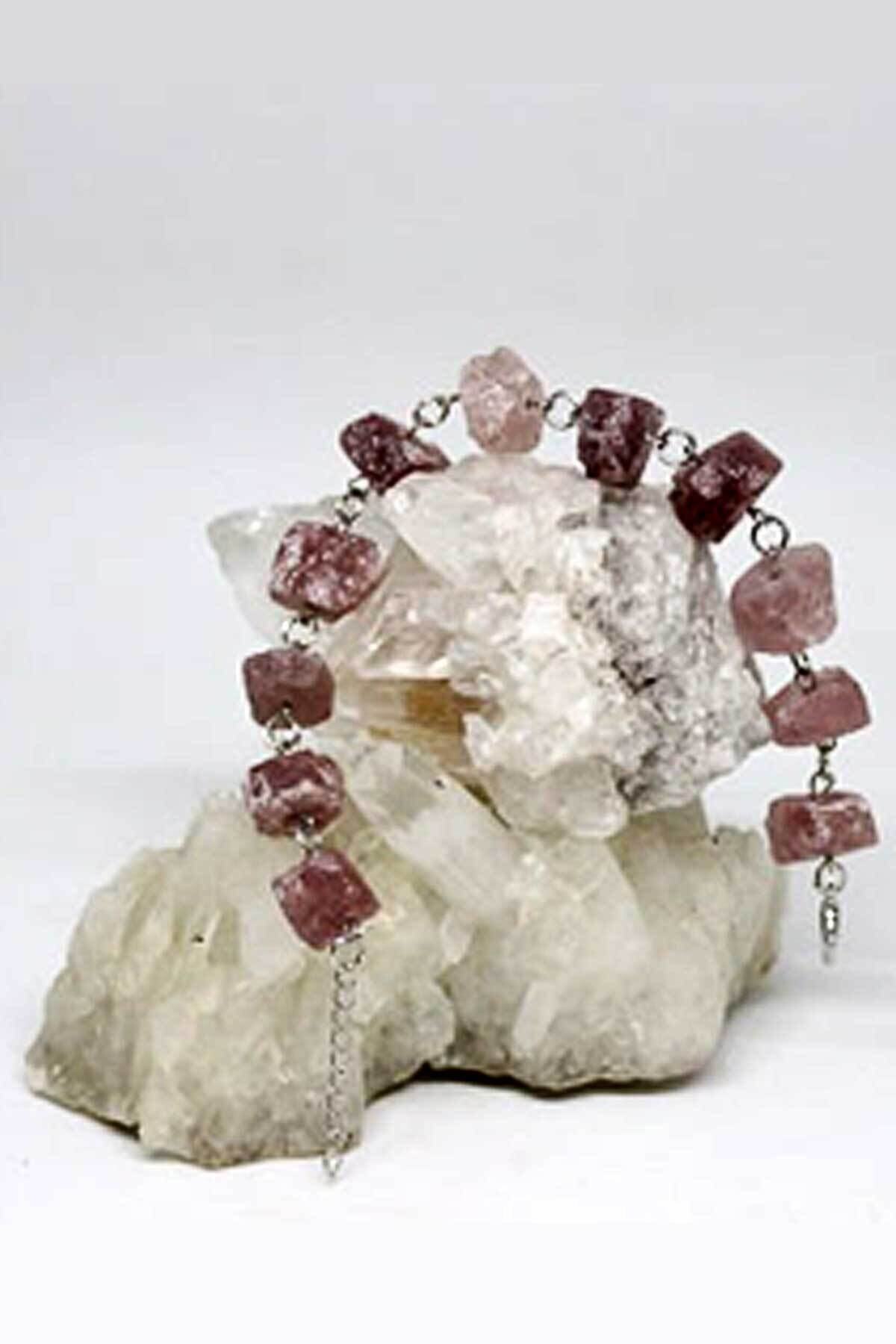 Yasamtohumu Kırmızı Kuvars Ham Taş Bileklik