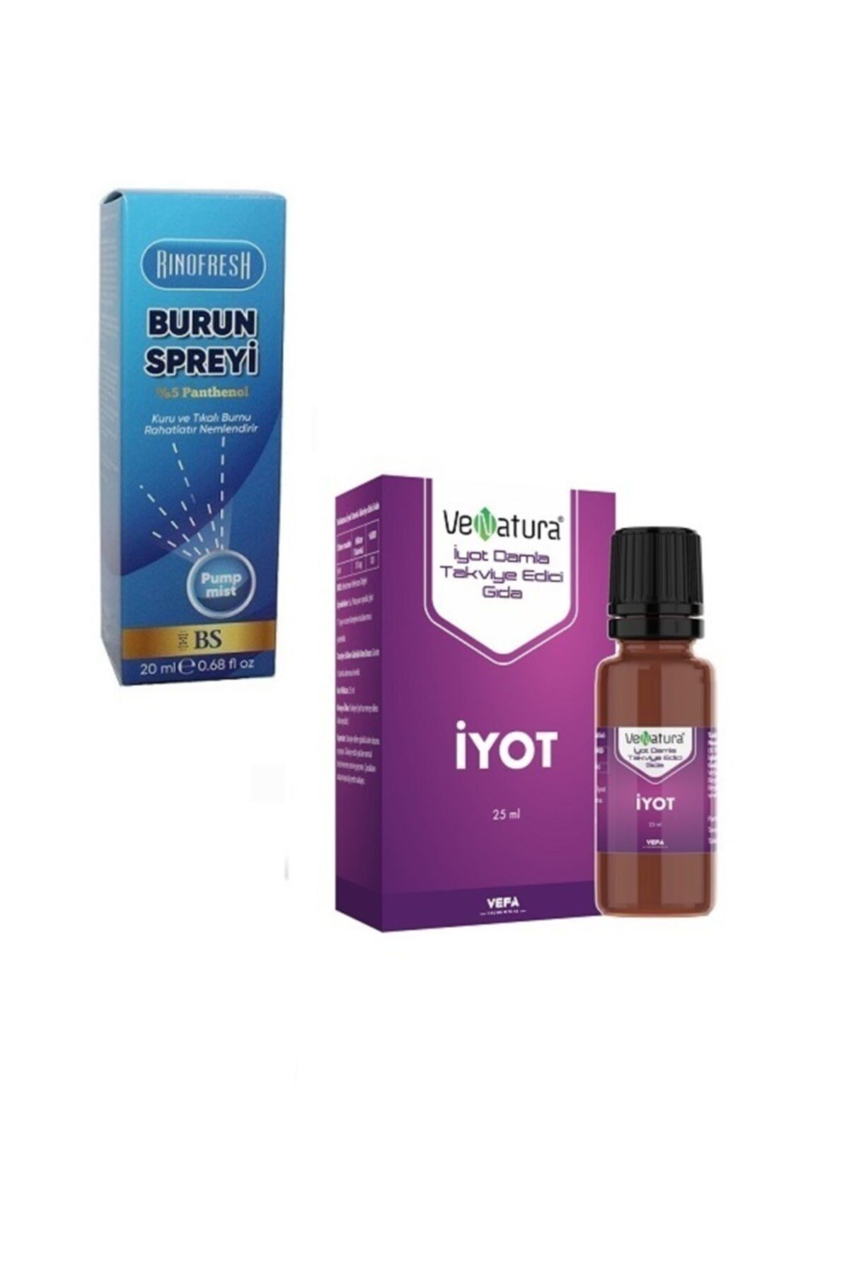 RINOFRESH Panthenol Burun Spreyi 20 Ml + Venatura Iyot 150 Mg 25 Ml
