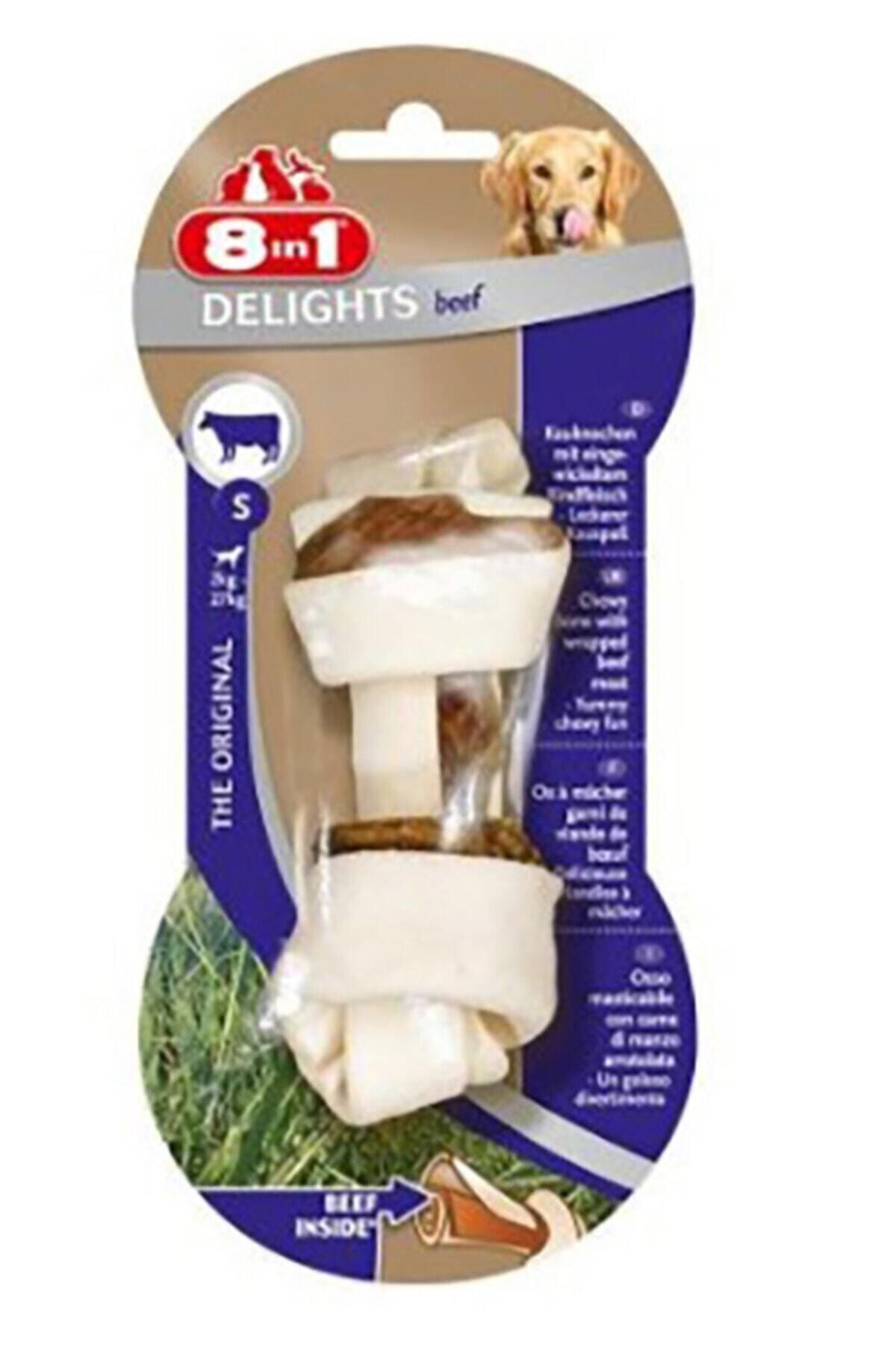8in1 Delights Bones Biftekli Köpekler İçin Ağız Bakım Kemiği S