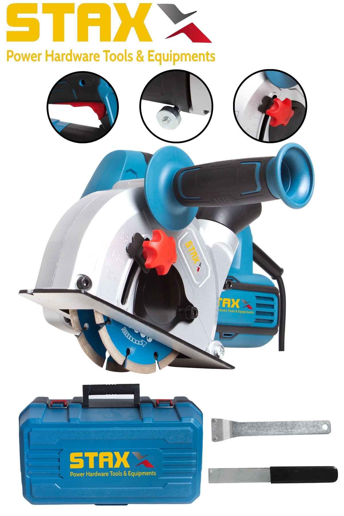 STAXX POWER Elektrikli Duvar Oluk Kanal Açma Ve Kablo Yerleştirme Makinesi 30mm 3500watt 4.5kg