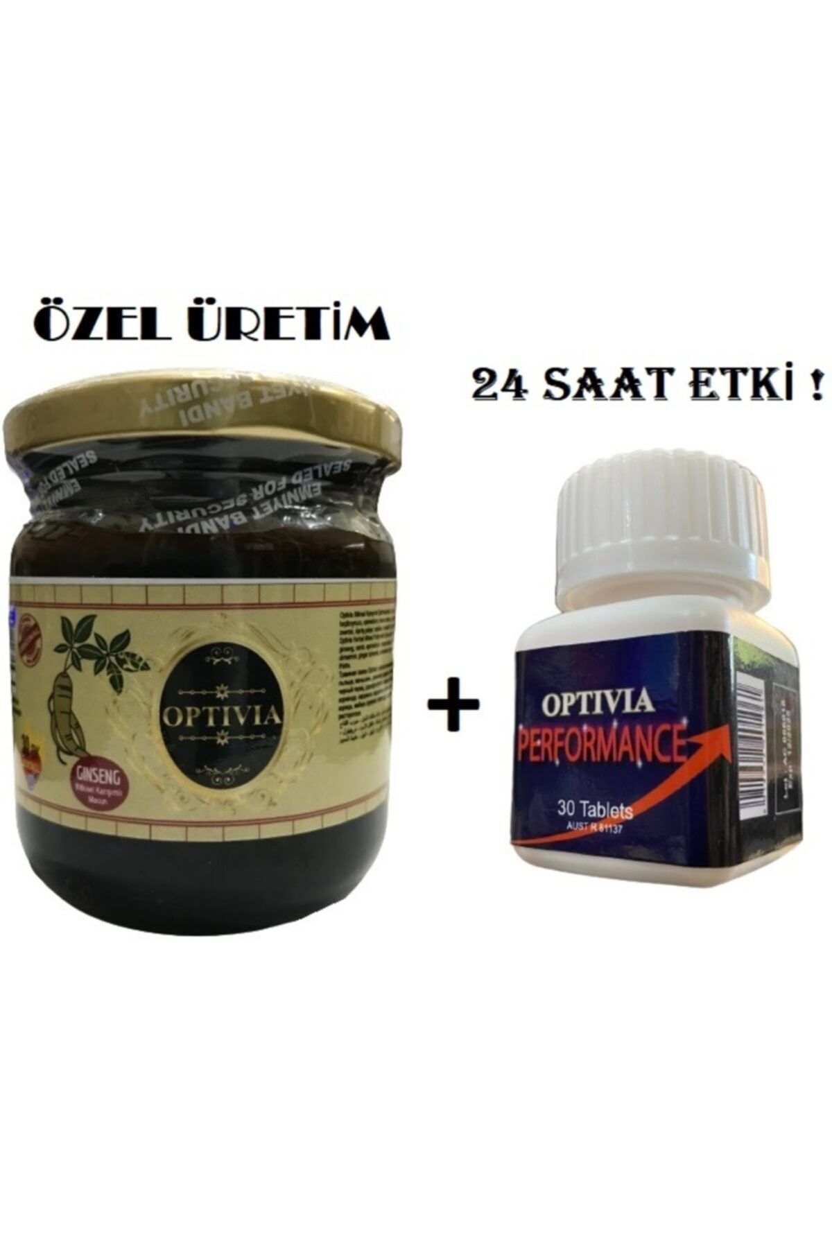 Herşeyi Kolay Optivia Ginseng Performans Gıda Takviyesi 30'lu Ve Ginseng Güç Kuvvet Macunu 240gr