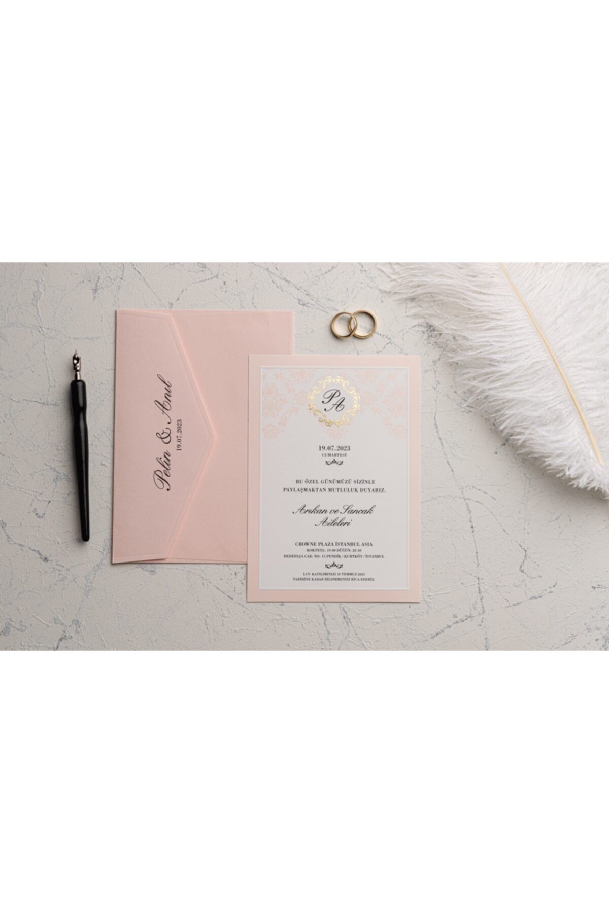 Erdem Düğün,nikah,nişan Davetiyesi 9135 ( 50 Adet )