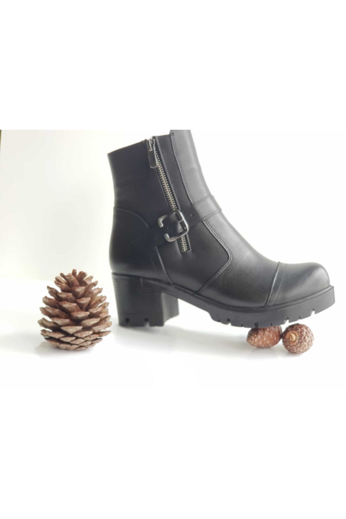 DGN SHOES Yeni Sezon Trend Hakiki Deri Toka Detaylı Bayan Bot 778