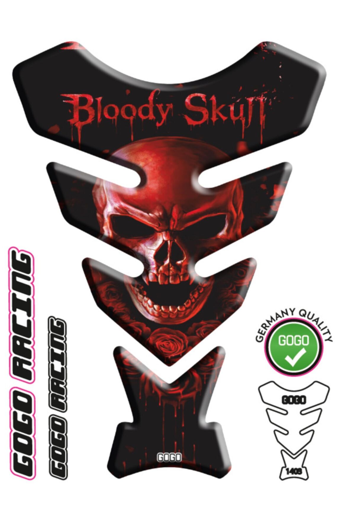 MotoExpressStore Bloody Skull Universal Tank Pad