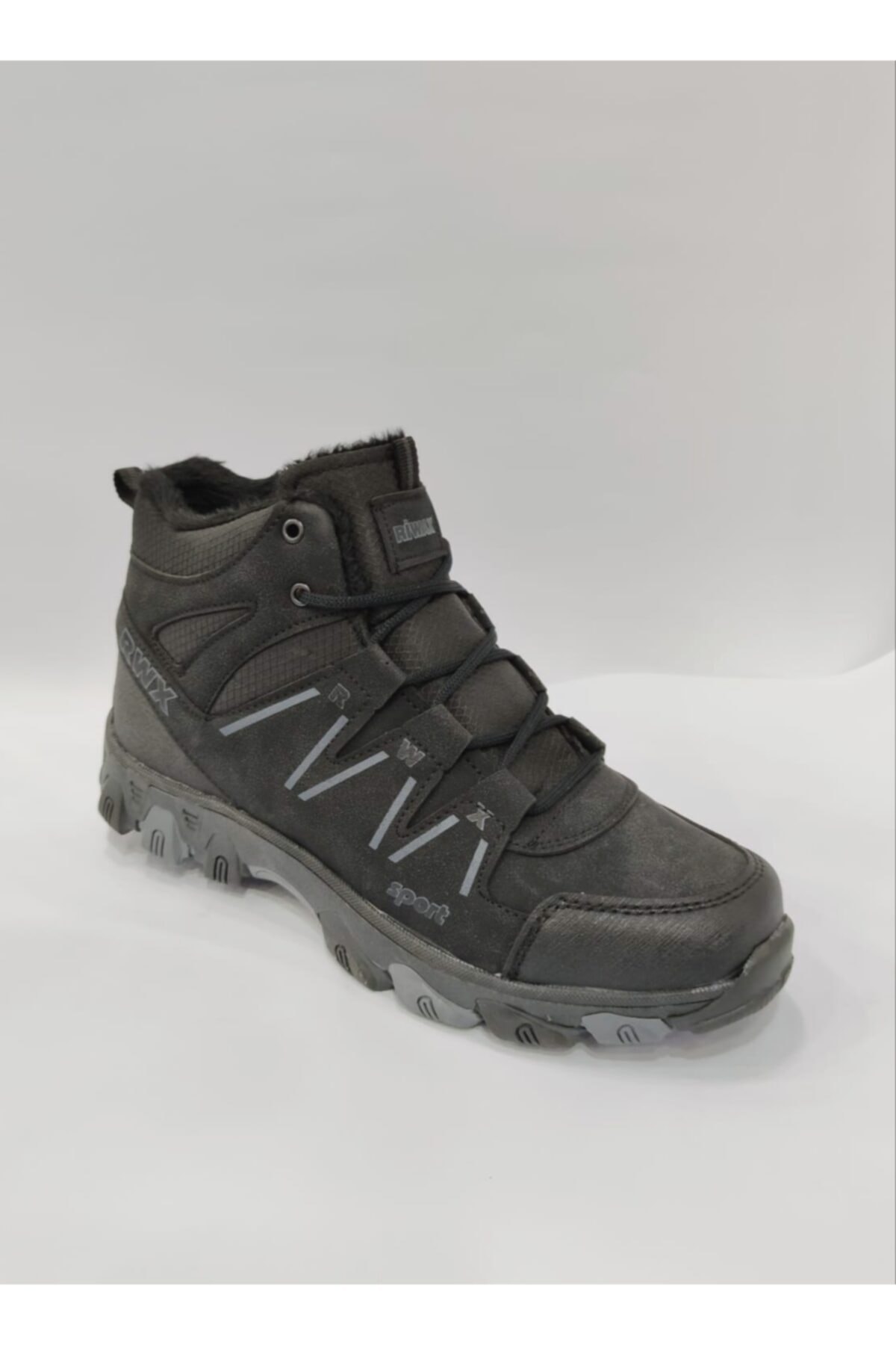 By King ayakkabı Riwax Erkek Bot Suni Deri Su Geçirmez Kaymaz Içi Kürklü