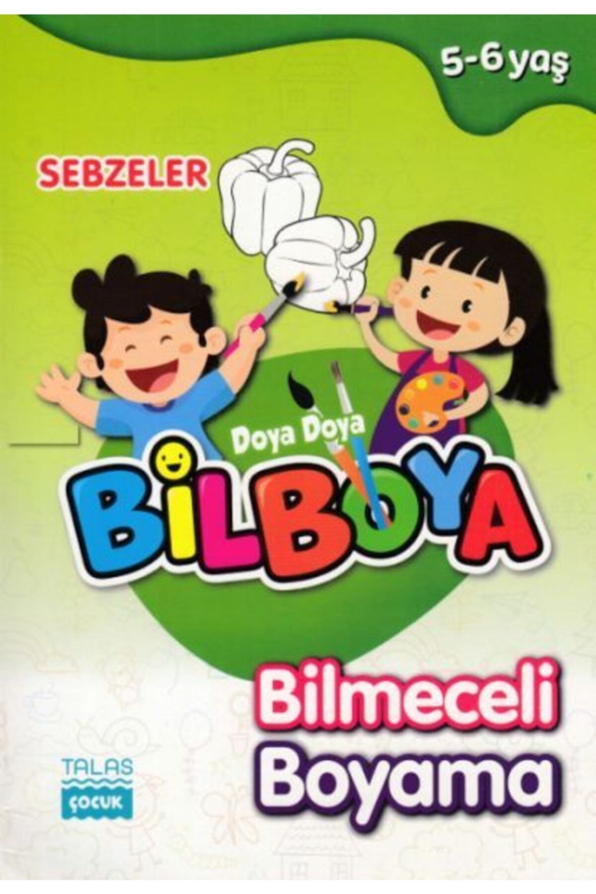 Altın Kitaplar Yayınevi Doya Doya Bil Boya - Bilmeceli Boyama Sebzeler - 5-6 Yaş