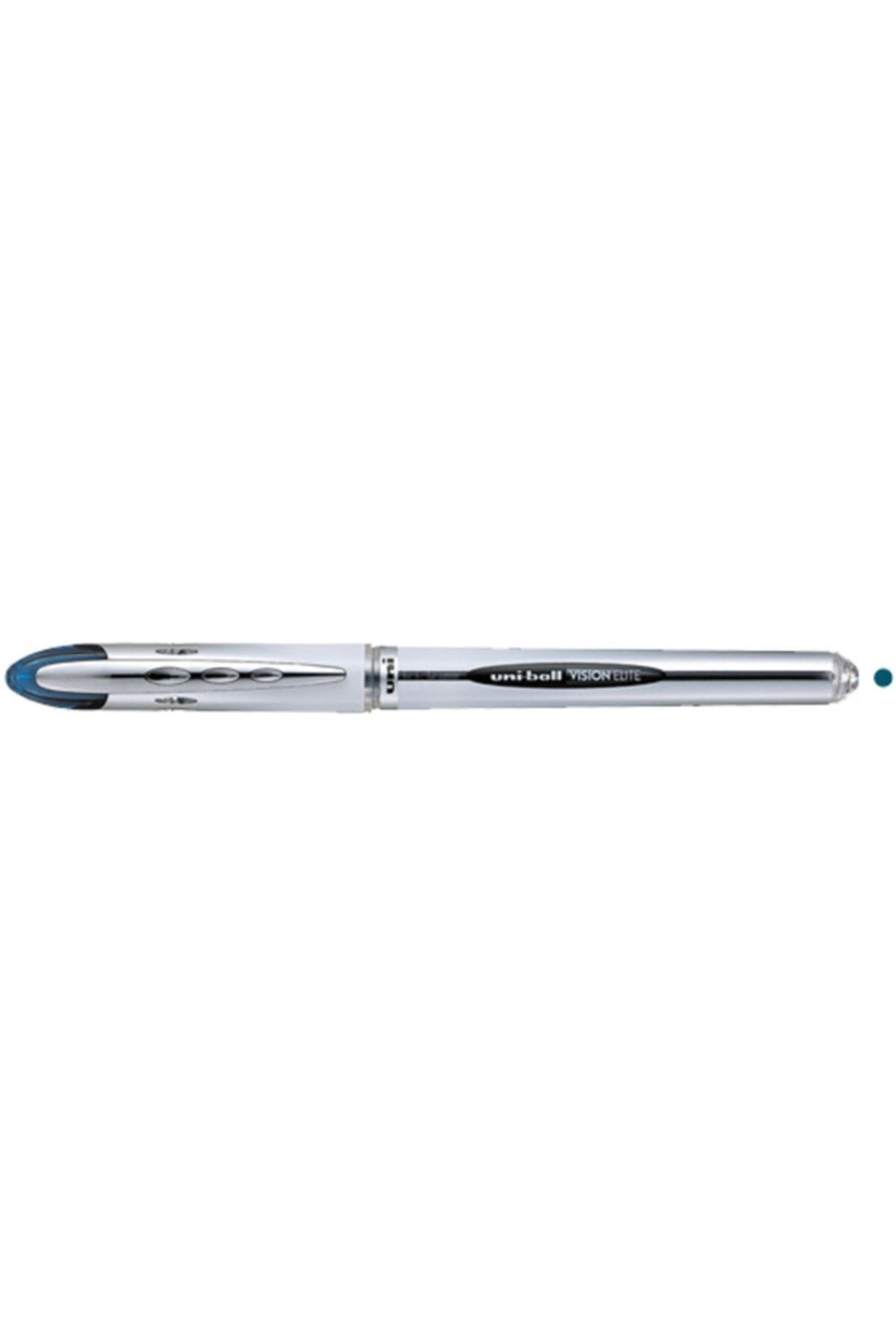 UNİBALL Roller Kalem ( 12 Adet ) Vision Elite Bilye Uç 0.8 Mm Mavi Siyah Ub-200