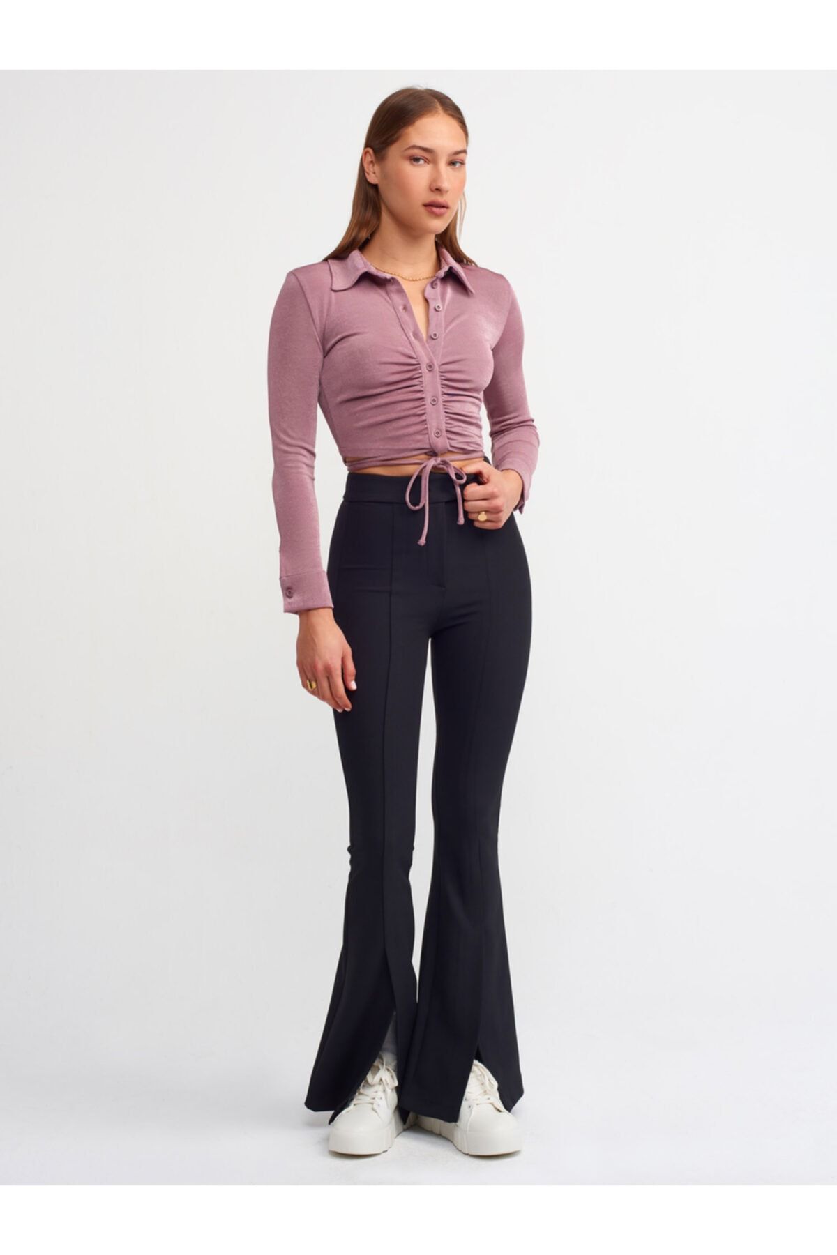 Dilvin 70303 Bol Paça Pantolon Siyah