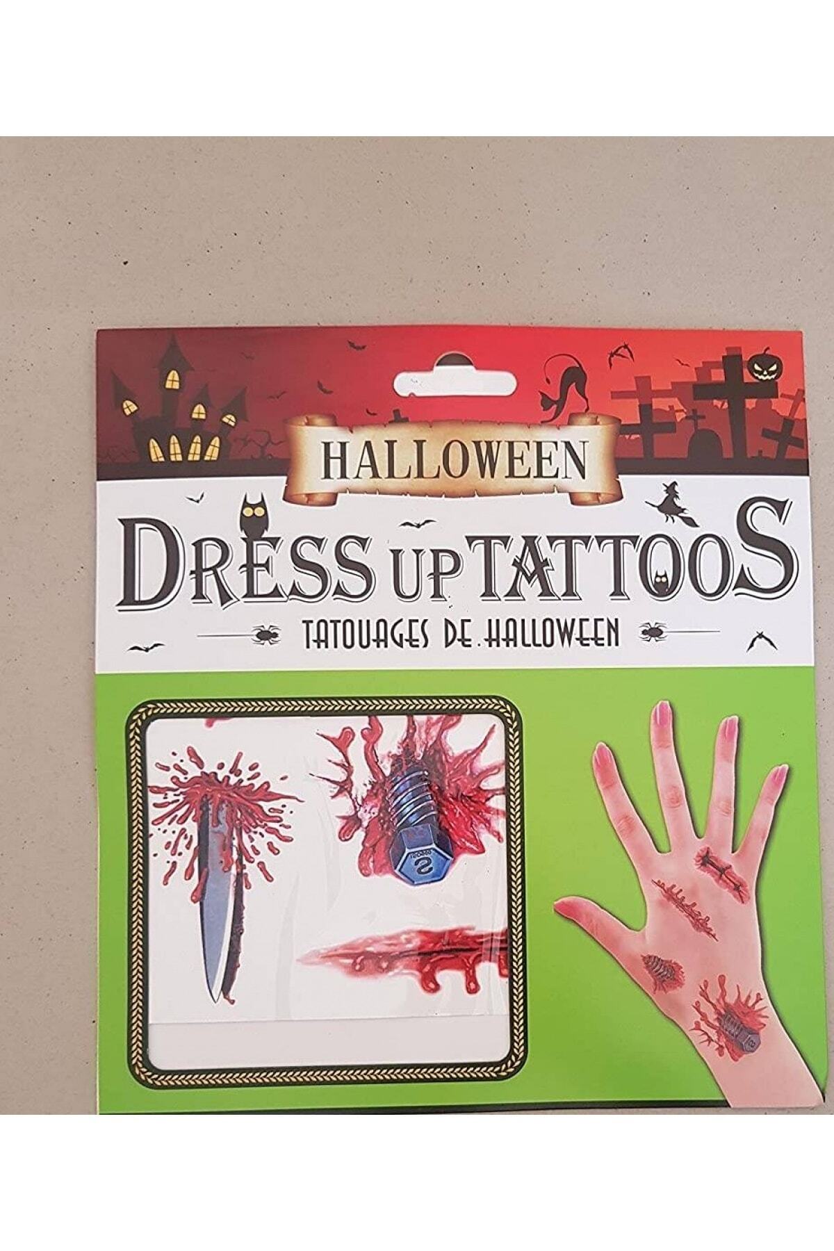 Samur Halloween Geçici Dövme Vidalı Model