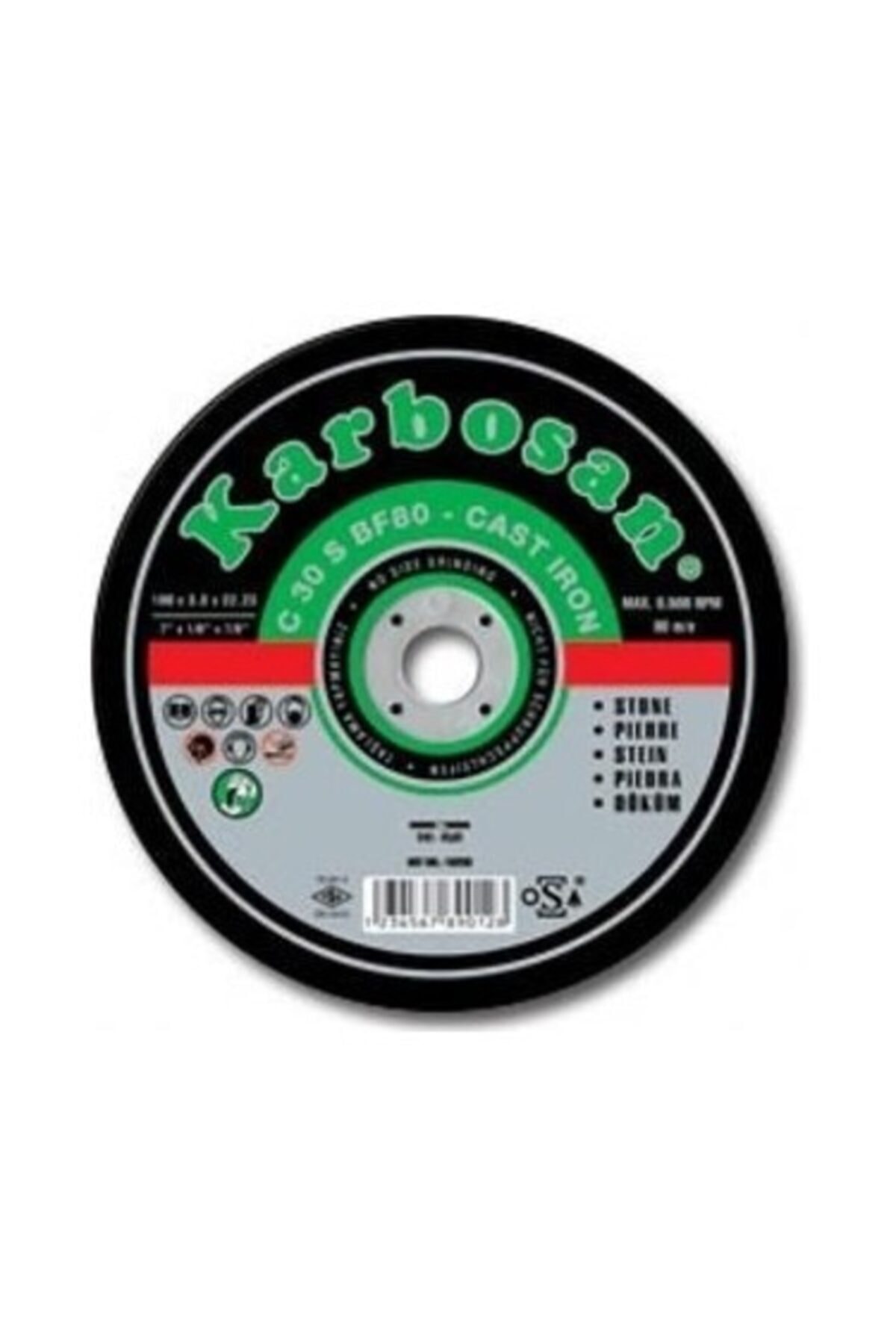 KARBOSAN Döküm Kesme Taşı- 180x3 Sc 30 Döküm Kesme Taşı 24 Lü Pkt