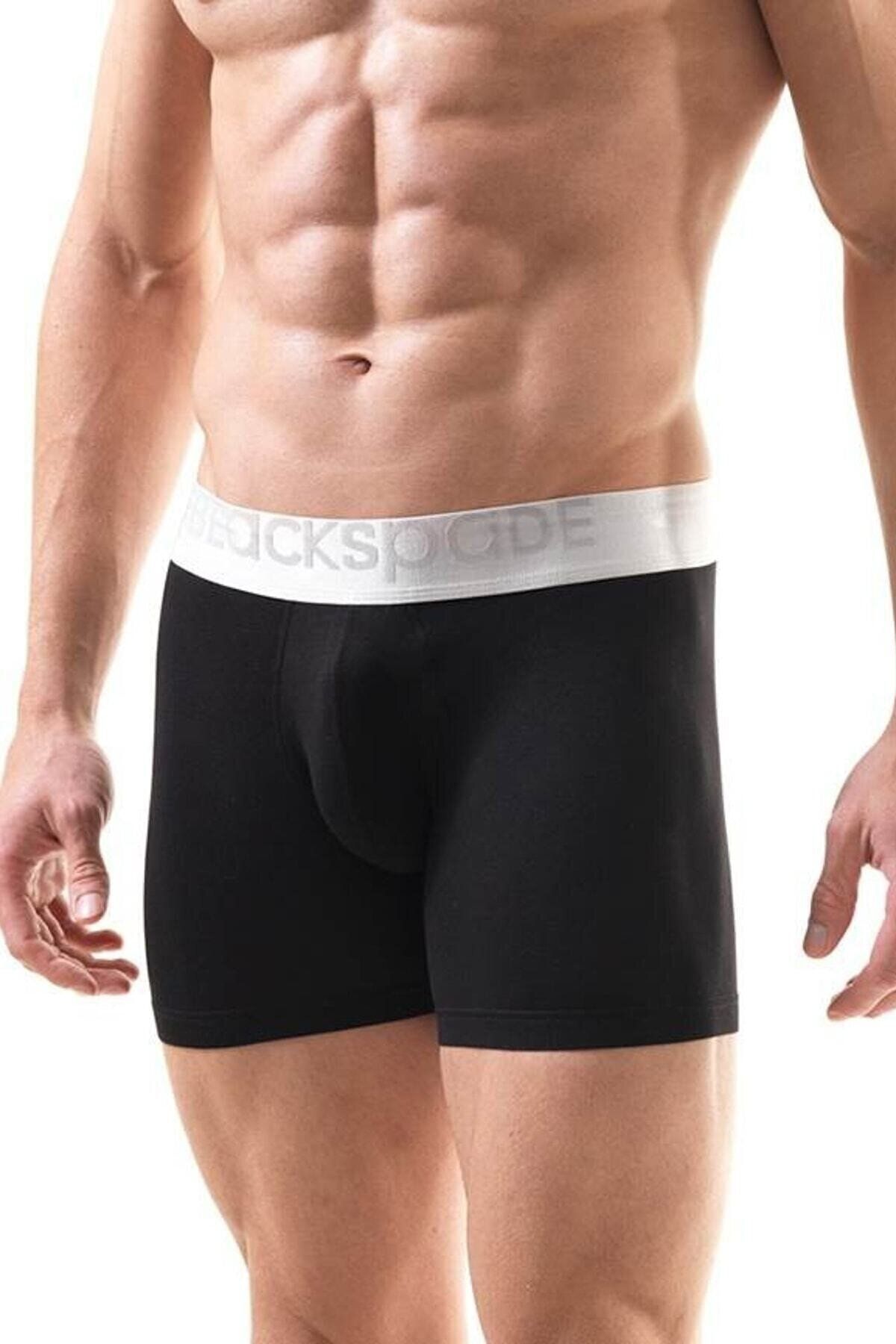 Blackspade 3'lü Siyah Modal Erkek Boxer Konforlu Rahat Yıkanınca Sertleşmez 9303 Silver Serisi
