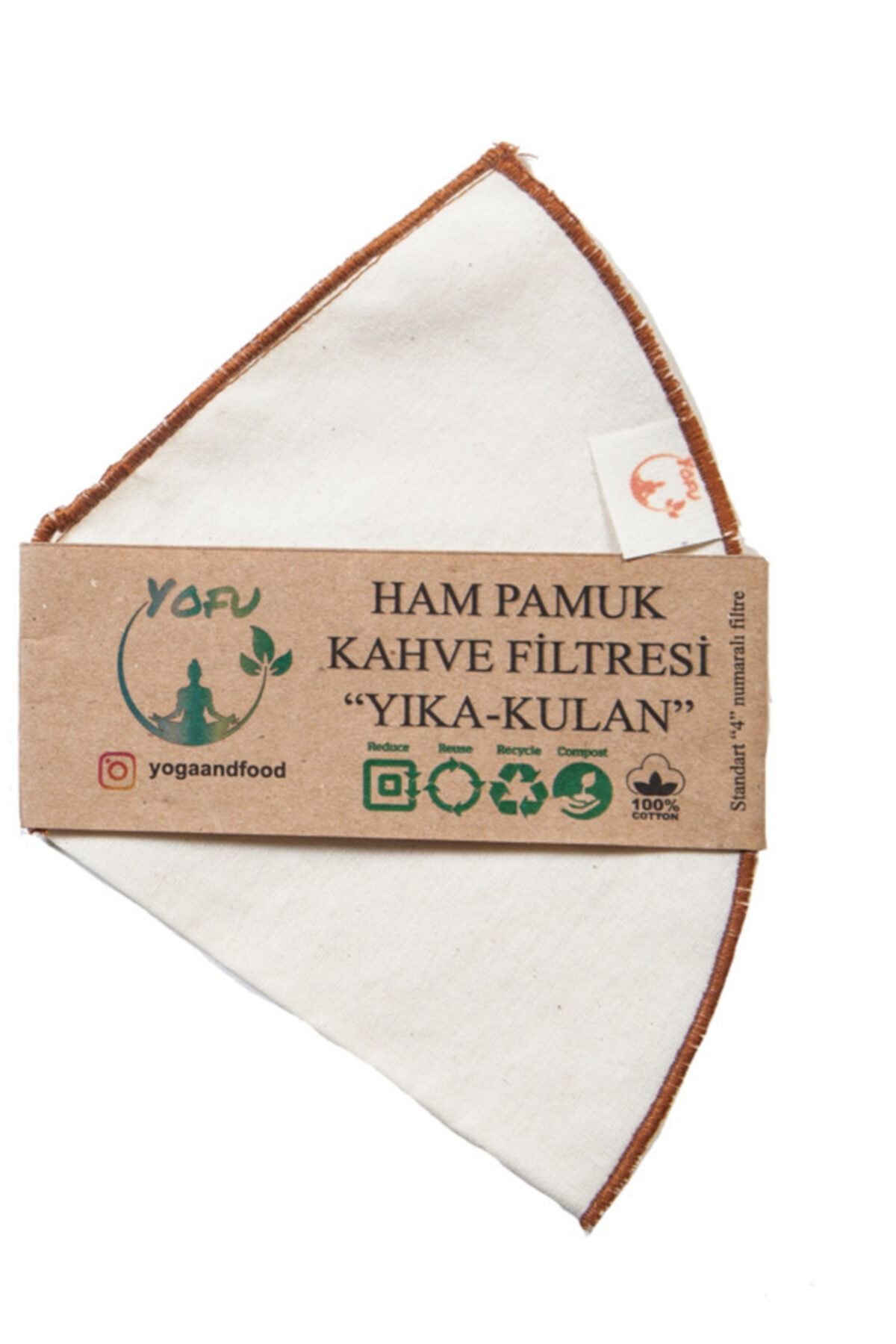 YOFU Ham Pamuk Yıkanabilir Kahve Filtresi