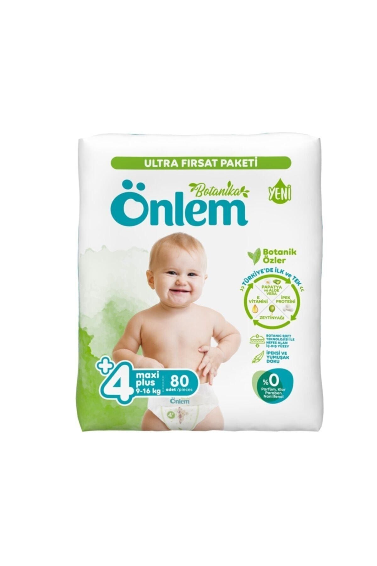ÖNLEM Bebek Bezi Botanika Ultra Fırsat Pk Beden:4+ (9-16kg) Maxi Plus 80 Adet