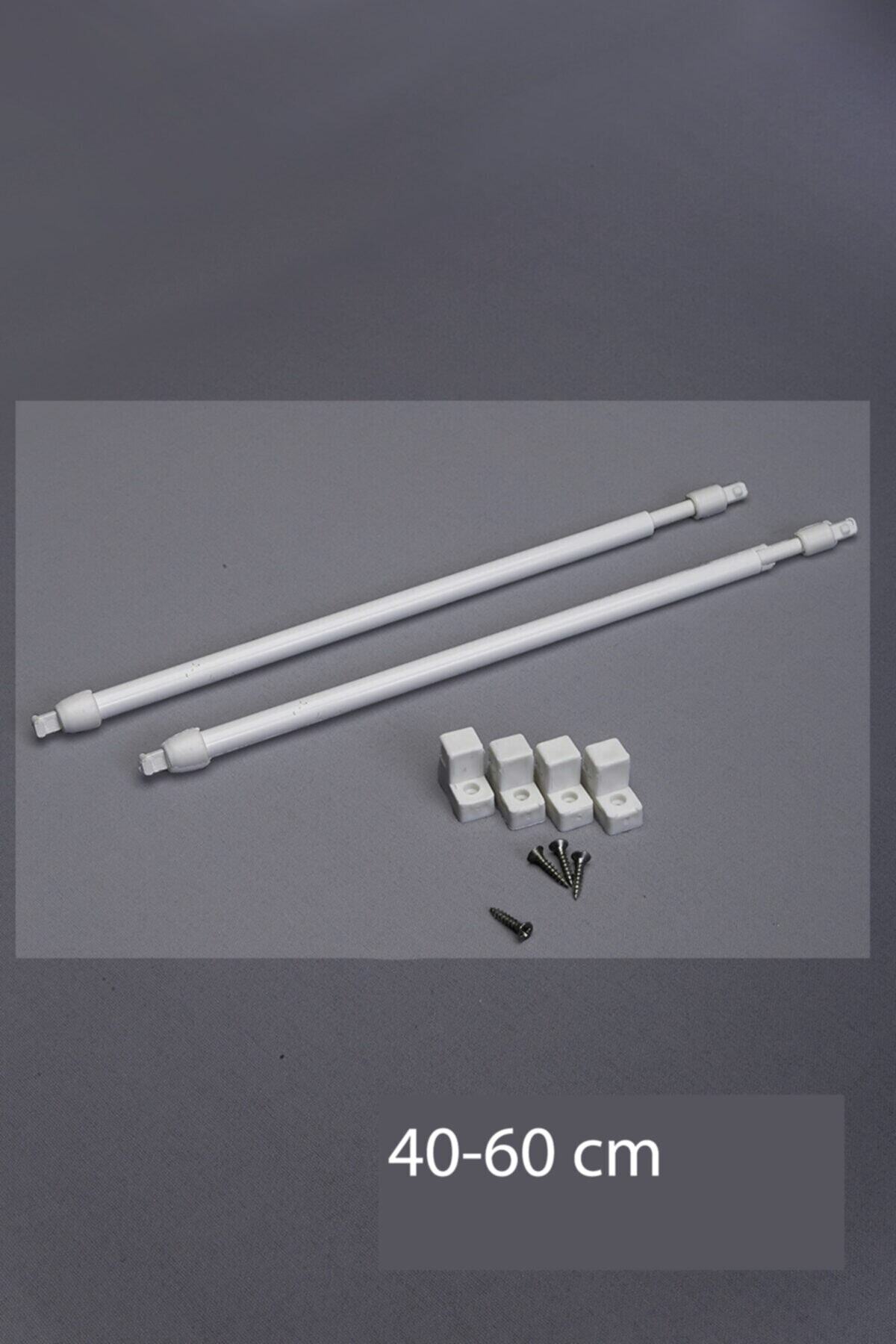 Koru Life 40 - 60 Cm Ayarlanabilir Briz Çubuğu 2 Adet Alüminyum Perde Borusu