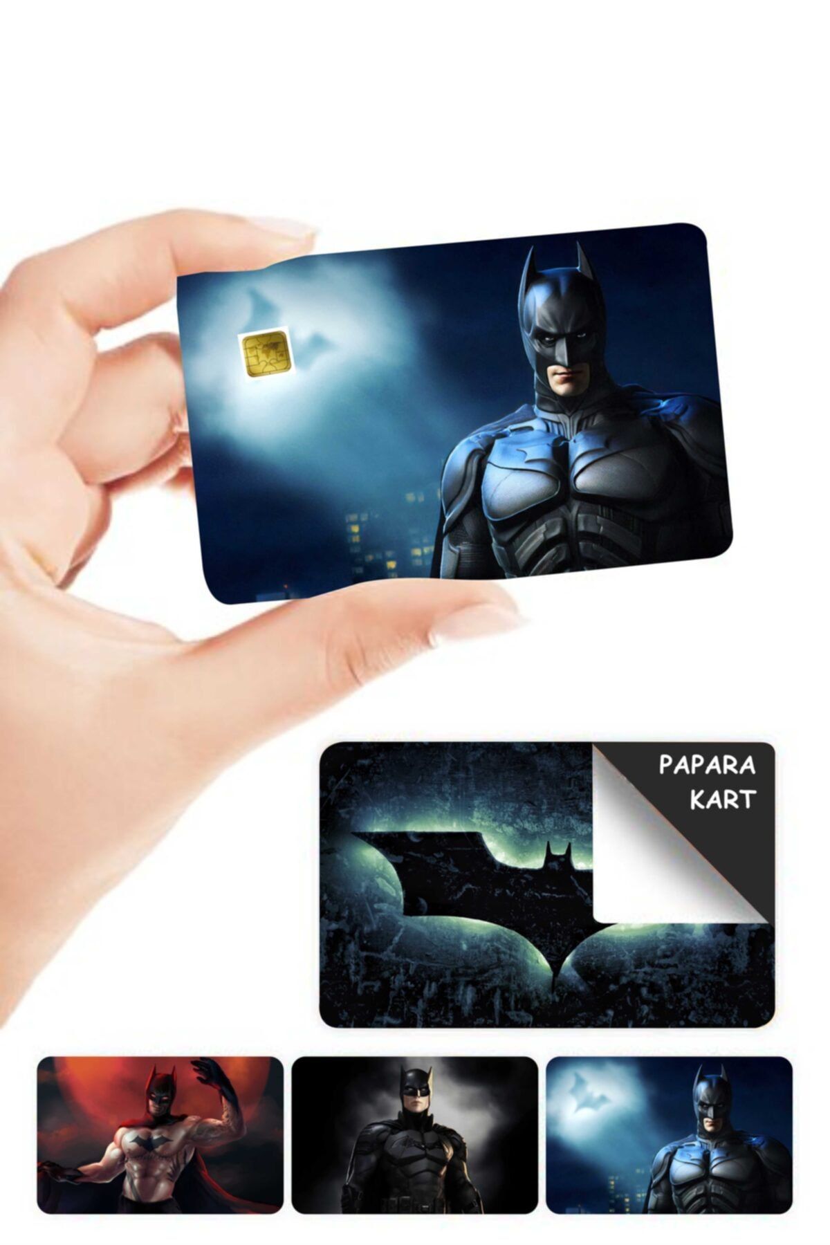 MARSİLYA Batman Papara Kart Kaplama Sticker 4 Adet