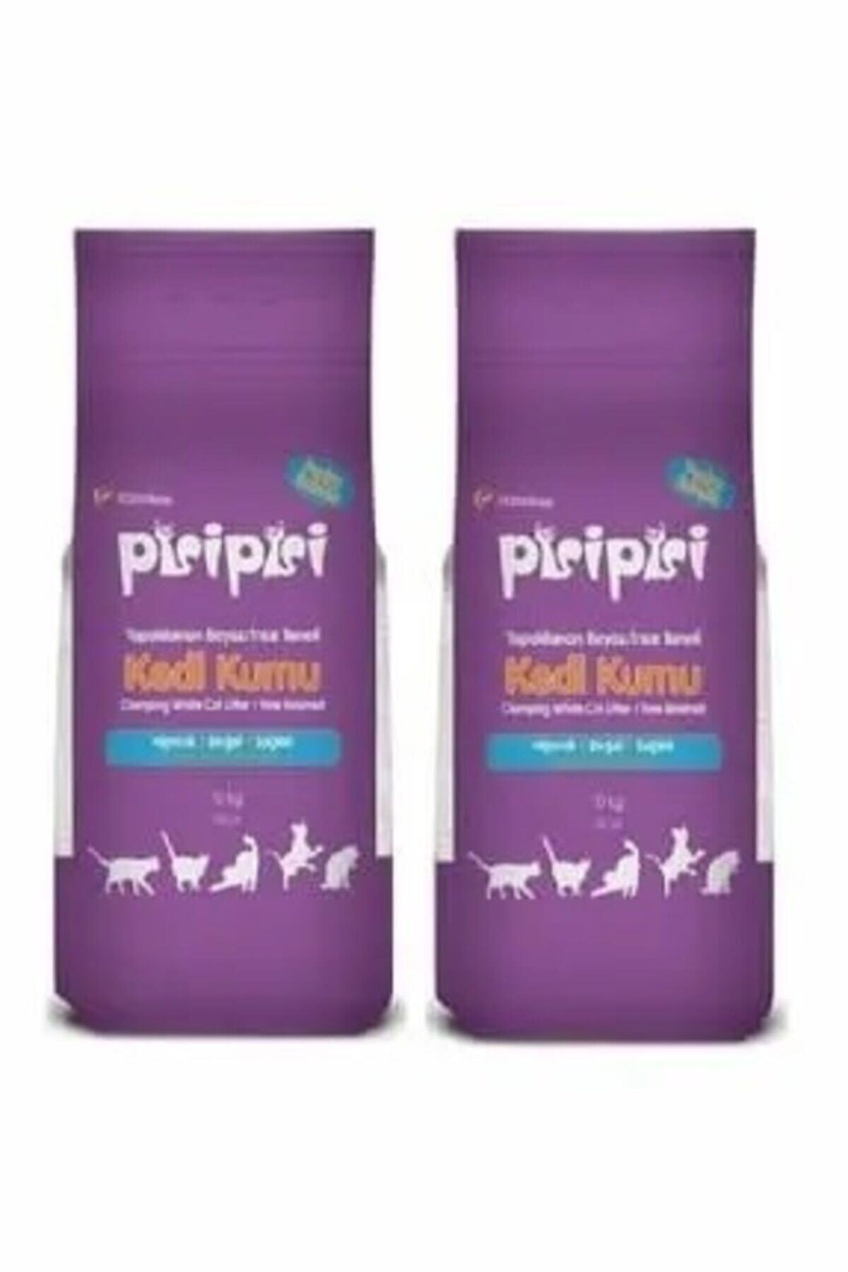 Pisipisi Pudra Kokulu Ince Taneli Topaklaşan Kedi Kumu 10 Kg X 2 Adet